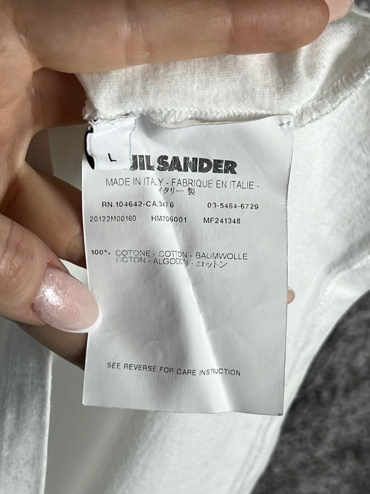 Designer × Jil Sander 2012 Jil Sander Fish Bottle Graphic Tee Made in Italy white Size US M / EU 48-50 / 2 - 8 Thumbnail