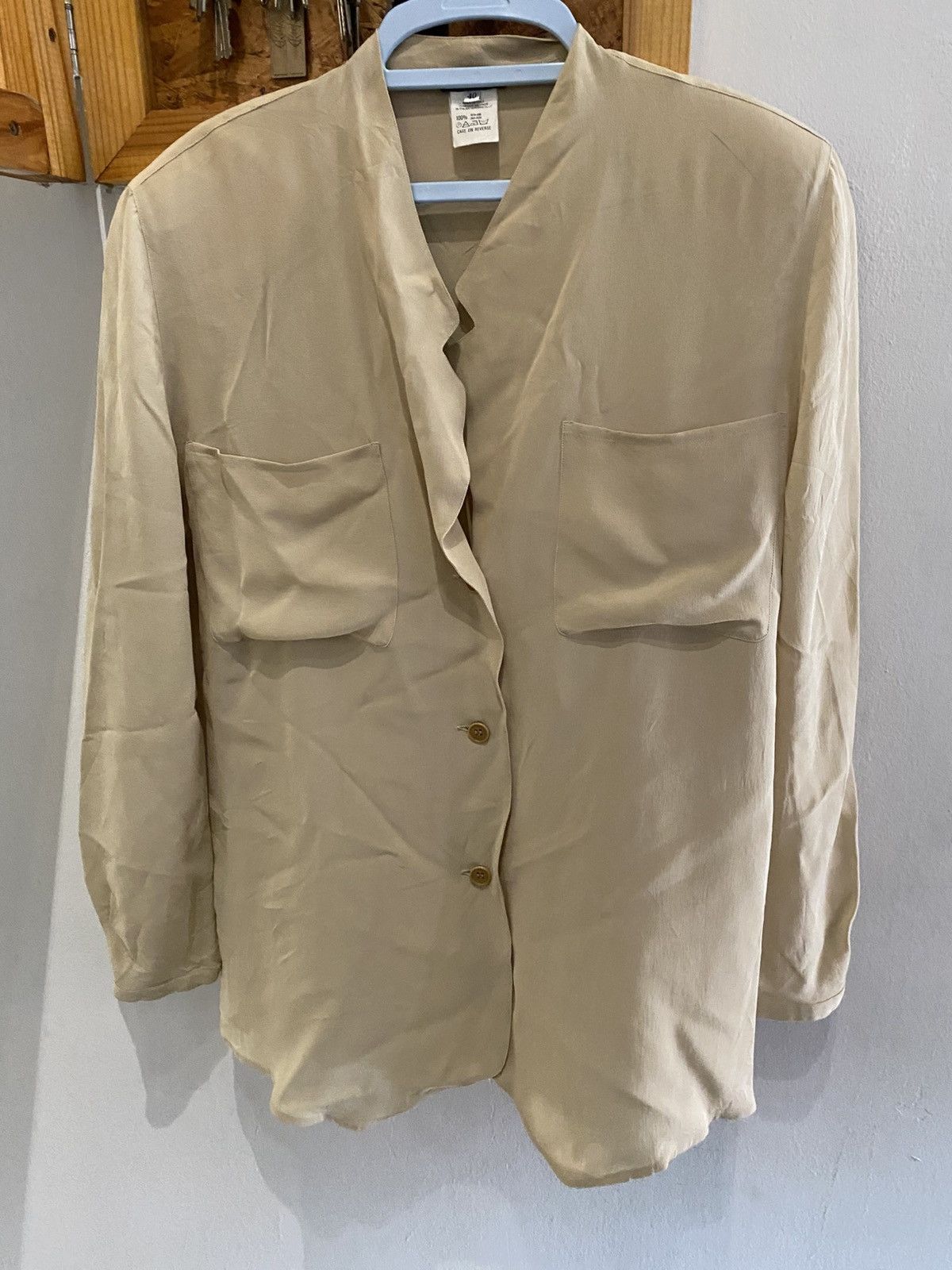 Giorgio Armani Vintage Giorgio Armani See Through Button Up Shirt Size M / US 6-8 / IT 42-44 - 2 Thumbnail