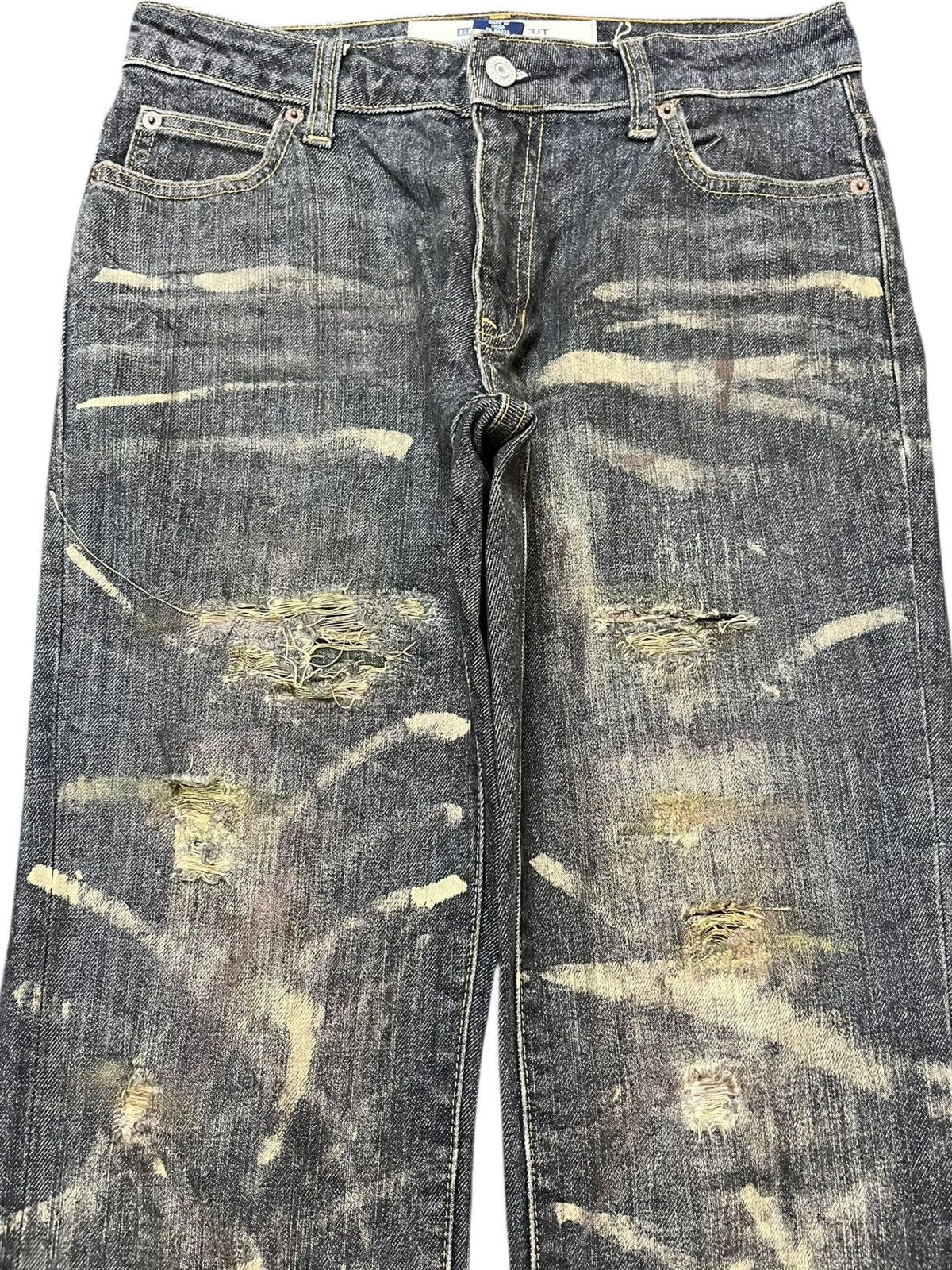 Gap Vintage Gap Bootcut Clawmark Art Distressed Denim Size US 29 - 2 Thumbnail