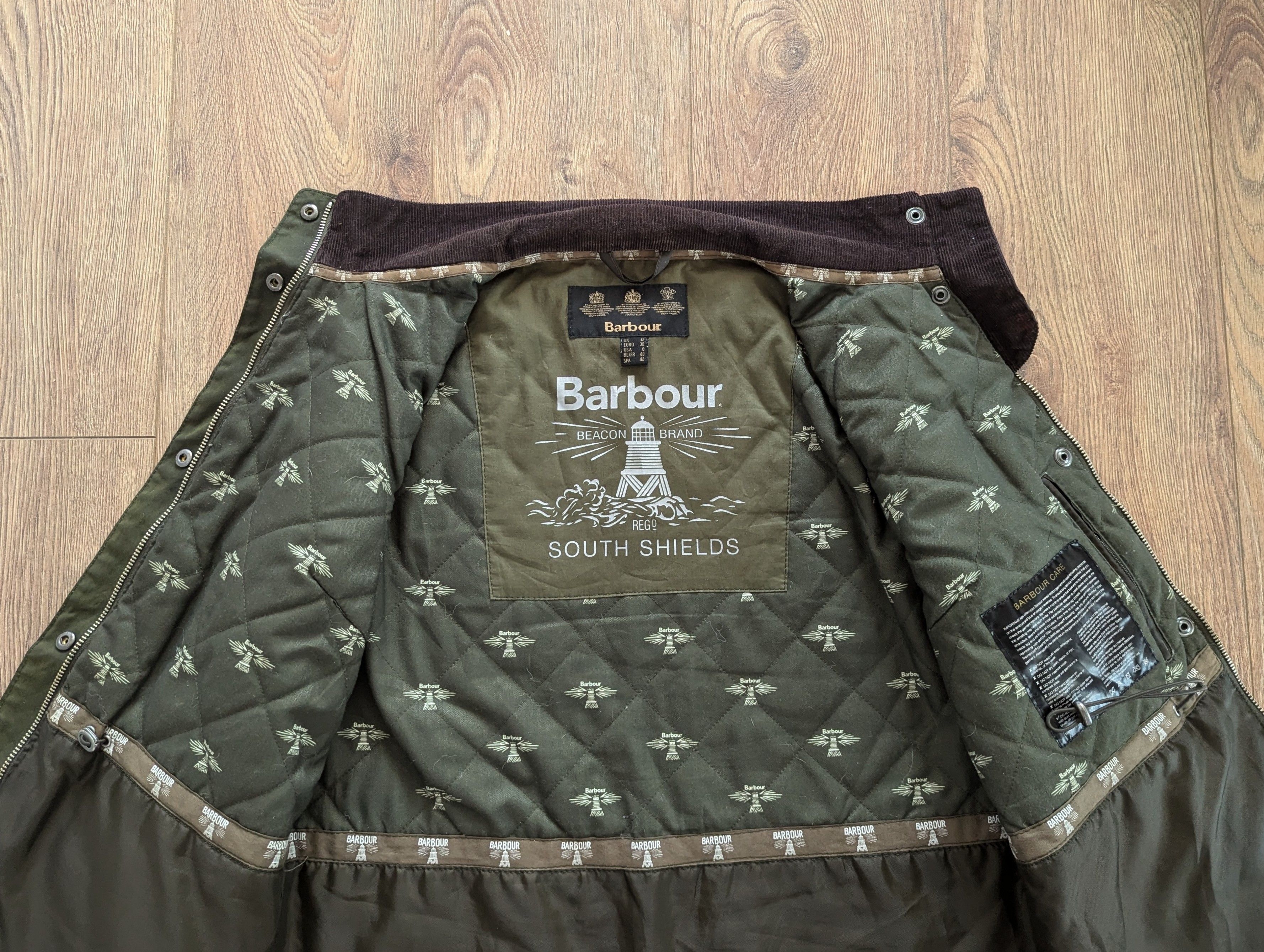 Barbour Barbour Rhossili Wax Jacket Waxed Cotton England Style Green Size M / US 6-8 / IT 42-44 - 12 Thumbnail