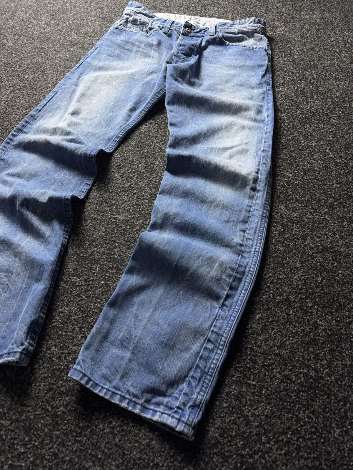 Diesel Y2K 00s Diesel Darron Jeans Light Blue Wash Made in Italy Size US 32 / EU 48 - 3 Thumbnail