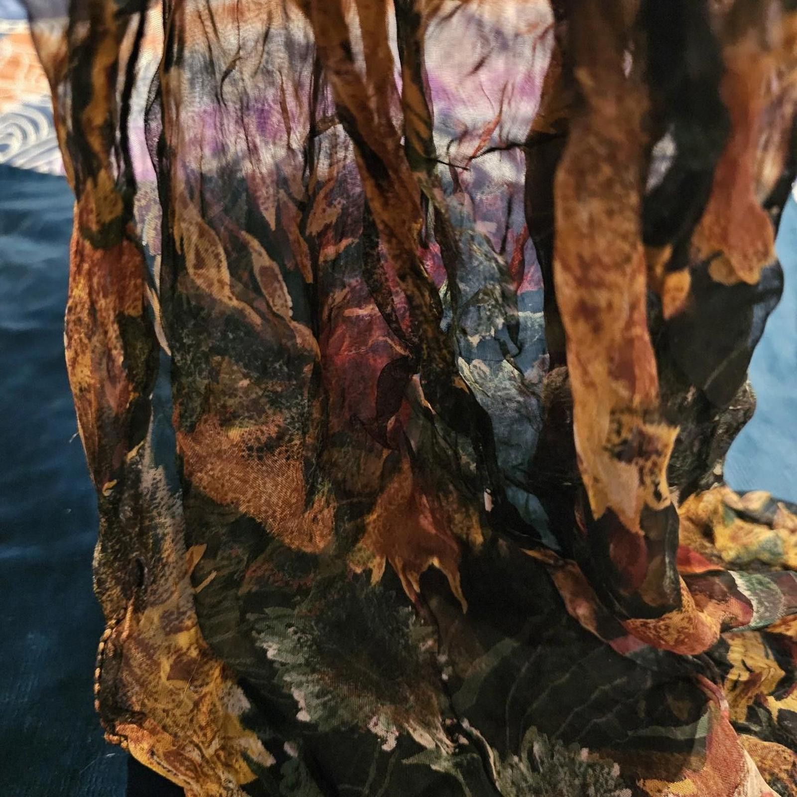 Designer Vintage Floral Sheer Scarf Size ONE SIZE - 6 Thumbnail