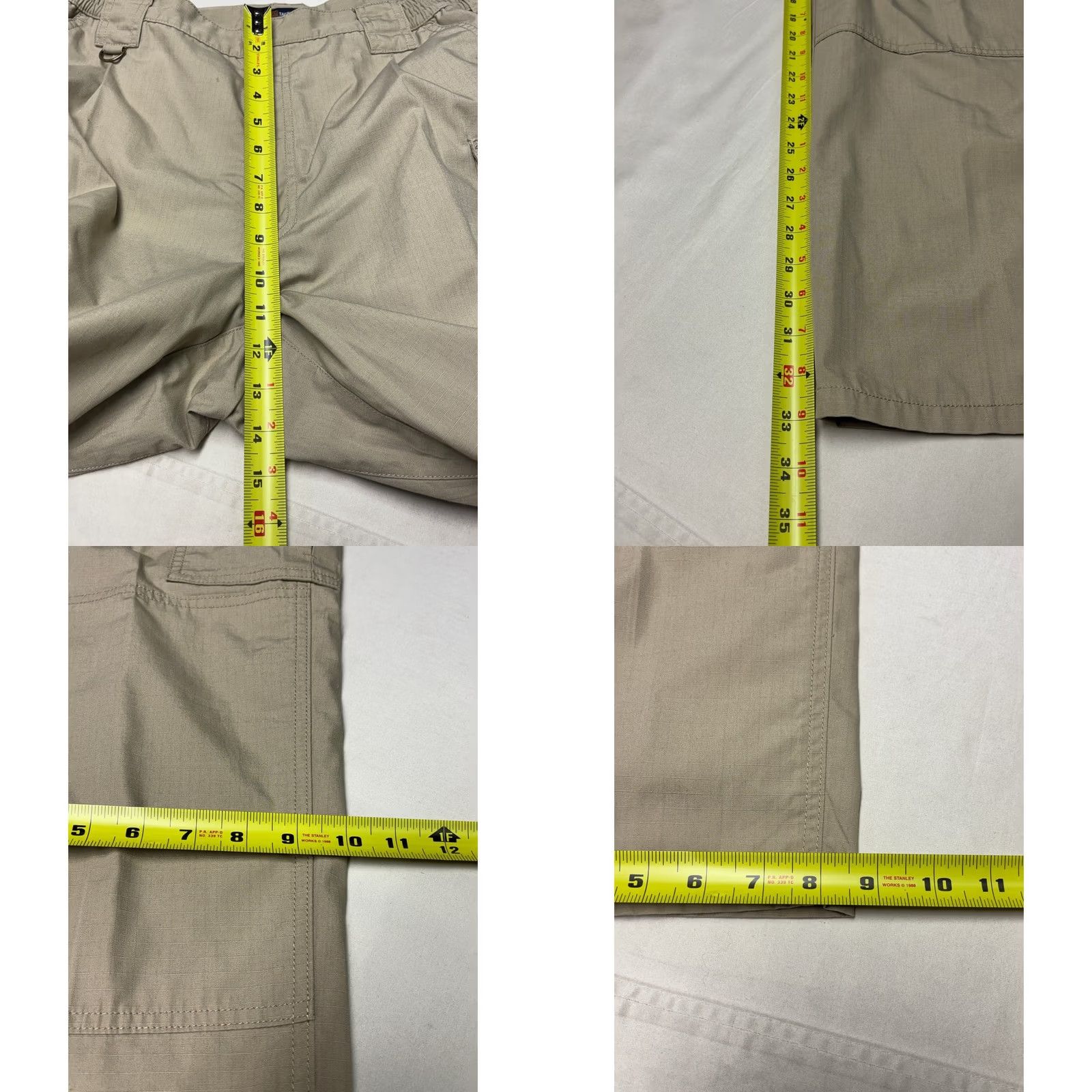 Vintage 5.11® Men's Regular Fit Taclite Pro Ripstop Cargo Pants 36x34 Tan Utility 74273 Size US 36 / EU 52 - 8 Thumbnail