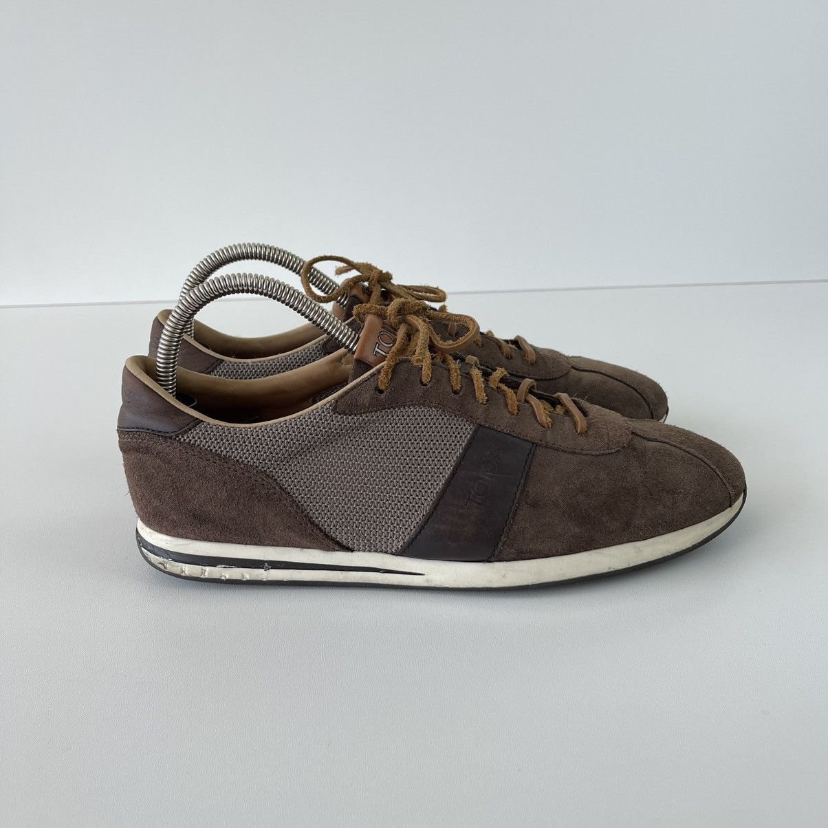Tod's Tod’s Leather Mesh Sneakers Brown Made In Italy Rare Size US 10.5 / EU 43-44 - 5 Thumbnail