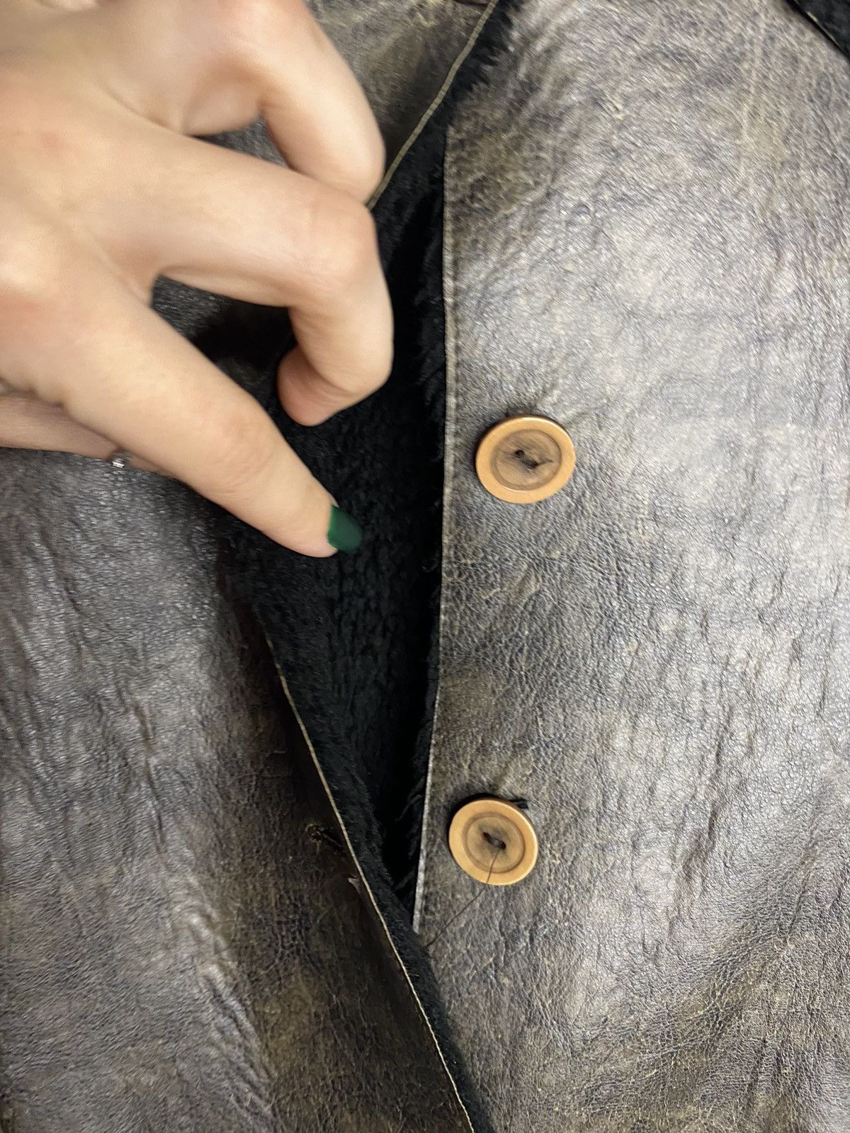 Other Women's sheepskin coat made of genuine leather avant garde Size S / US 4 / IT 40 - 5 Thumbnail