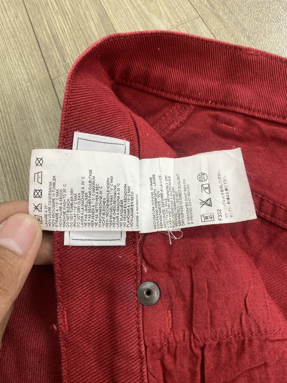 Maison Margiela Vintage Maison Martin Margiela Paris Red Denim Pants Luxury Size US 32 / EU 48 - 12 Thumbnail