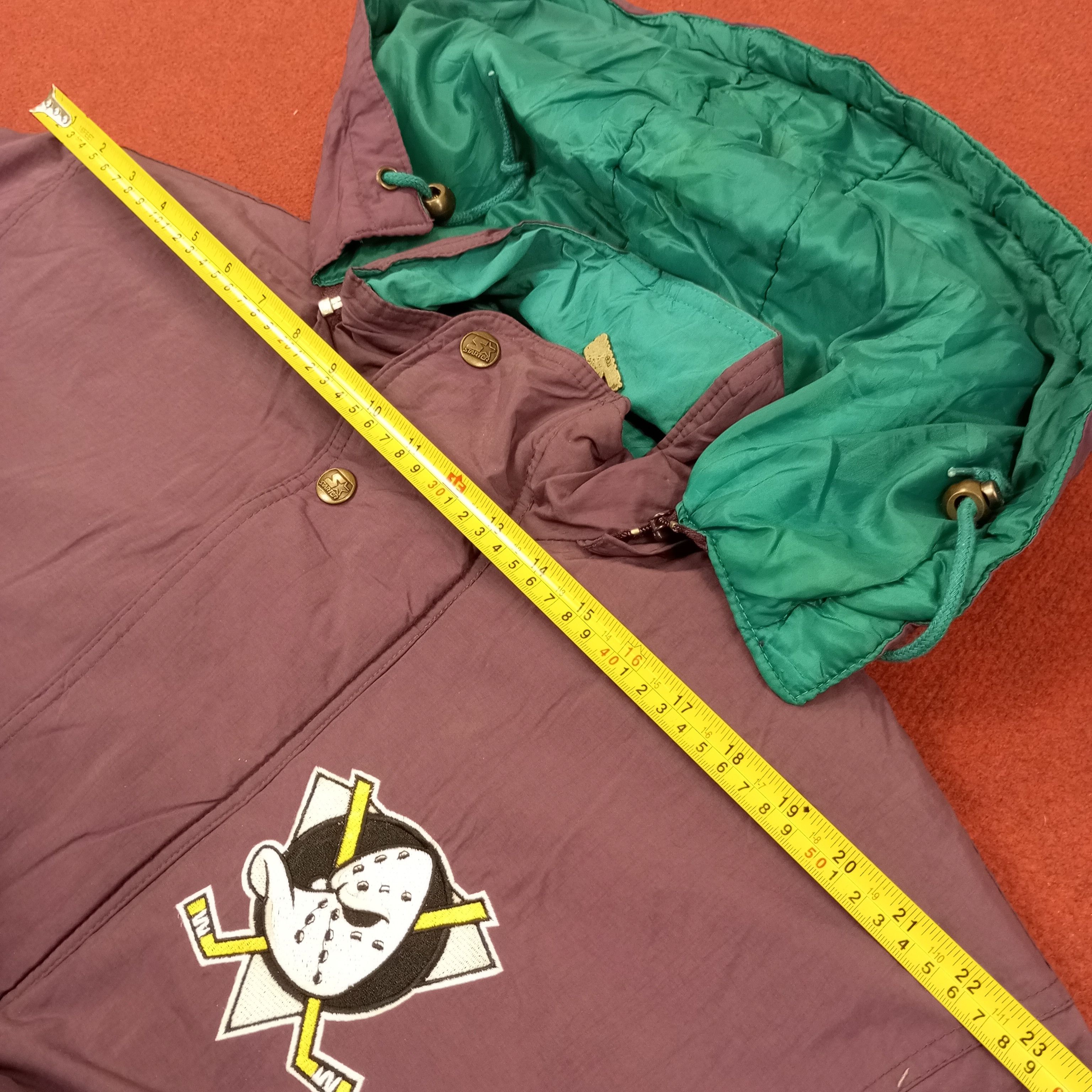 NHL Mighty Ducks Ice Hockey Team Starter Jacket c245n19 Size US XL / EU 56 / 4 - 10 Thumbnail