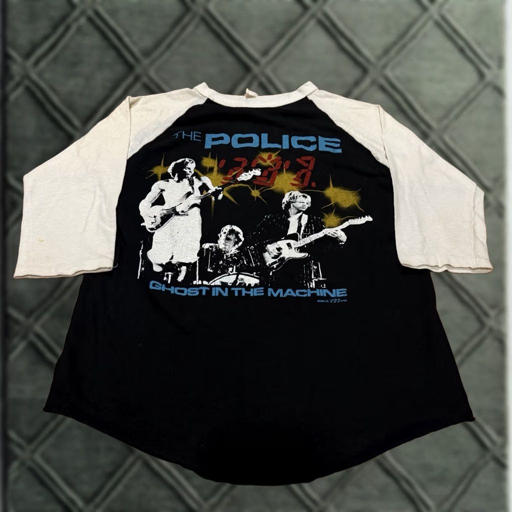 Vintage VINTAGE The Police Shirt Raglan 3/4 Sleeve Phase II 1982 Ghost In The Machine Tour Unisex S Black Graphic Tee Size US S / EU 44-46 / 1 - 1 Thumbnail