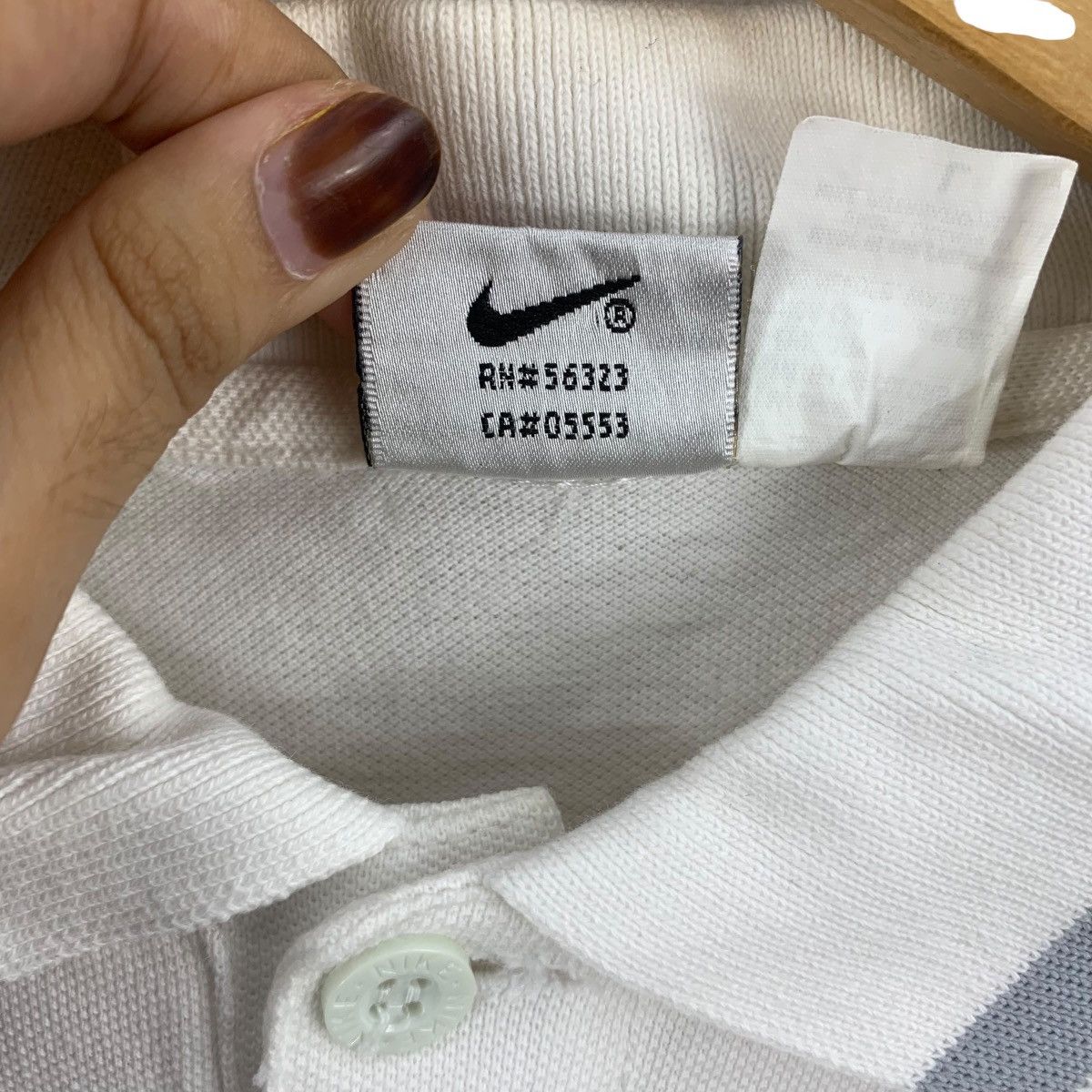 Nike Vintage NIKE USA Embroidered Swoosh Logo Polo Tee Shirt Size L / US 10 / IT 46 - 8 Thumbnail