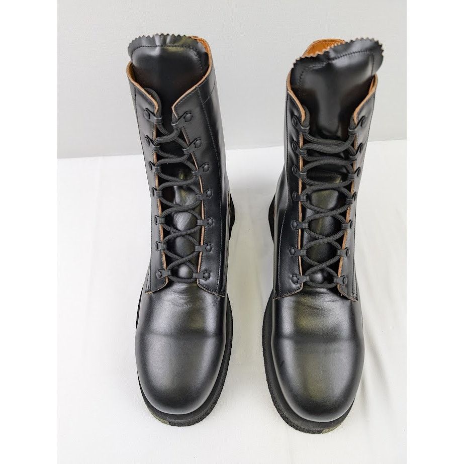 Off-White o1rshd1 Leather Sponge Combact Boots in Black Size US 12 / EU 45 - 21 Thumbnail