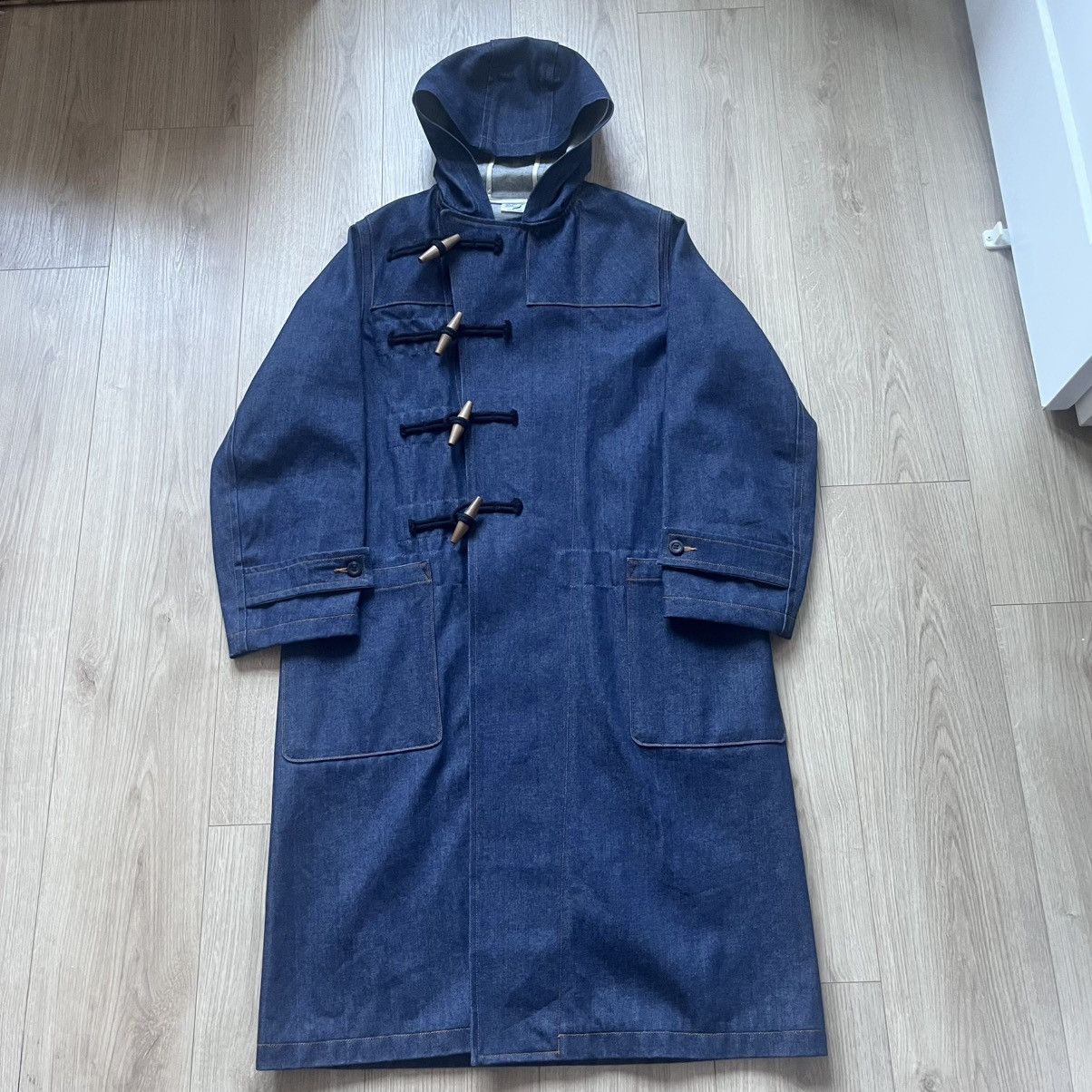 Orslow Orslow Hooded Denim Duffle Coat Size US M / EU 48-50 / 2 - 1 Thumbnail