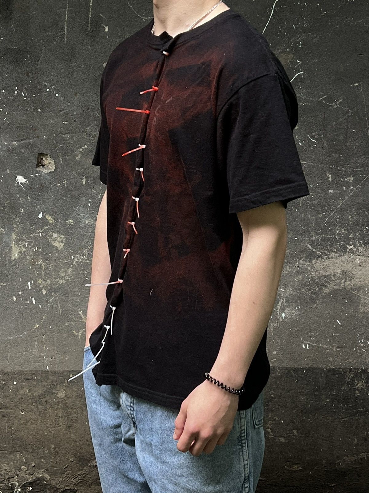 Japanese Brand Custom Black Sewn Up Jesus T-Shirt Japan Style Design RARE Size US M / EU 48-50 / 2 - 3 Thumbnail