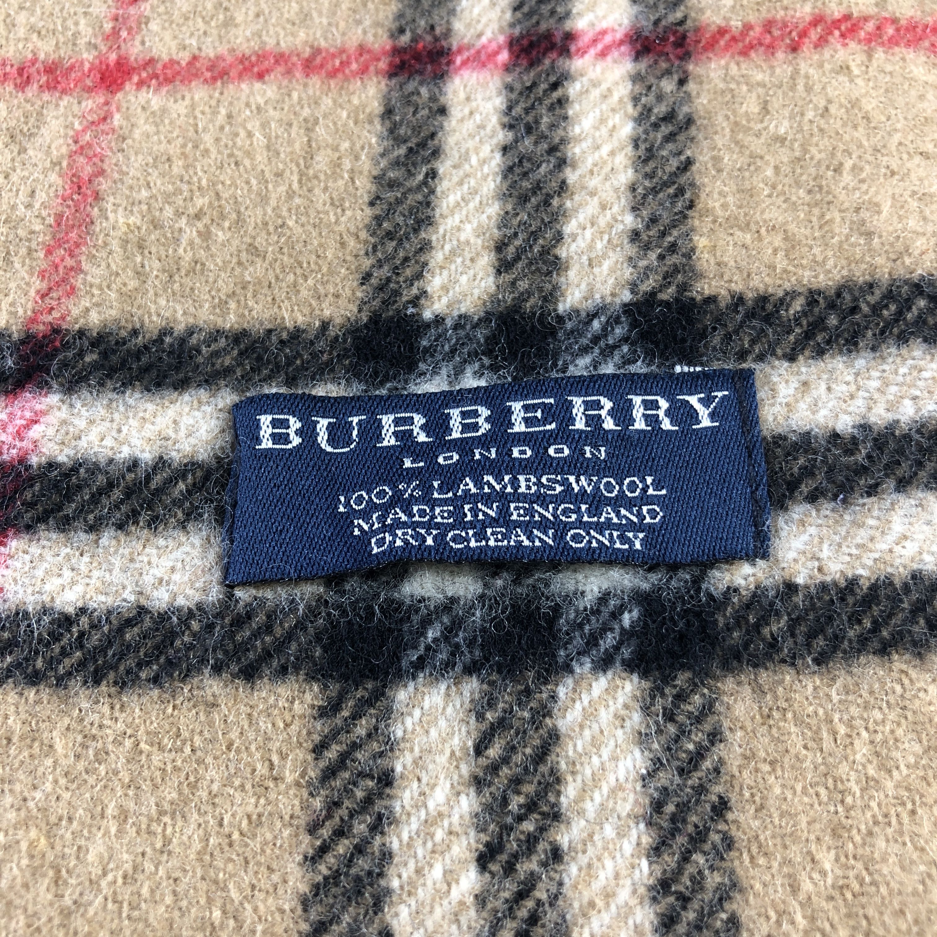 Burberry Burberry Tan Nova Check Wool Scarf Muffler V2867 Size ONE SIZE - 4 Thumbnail