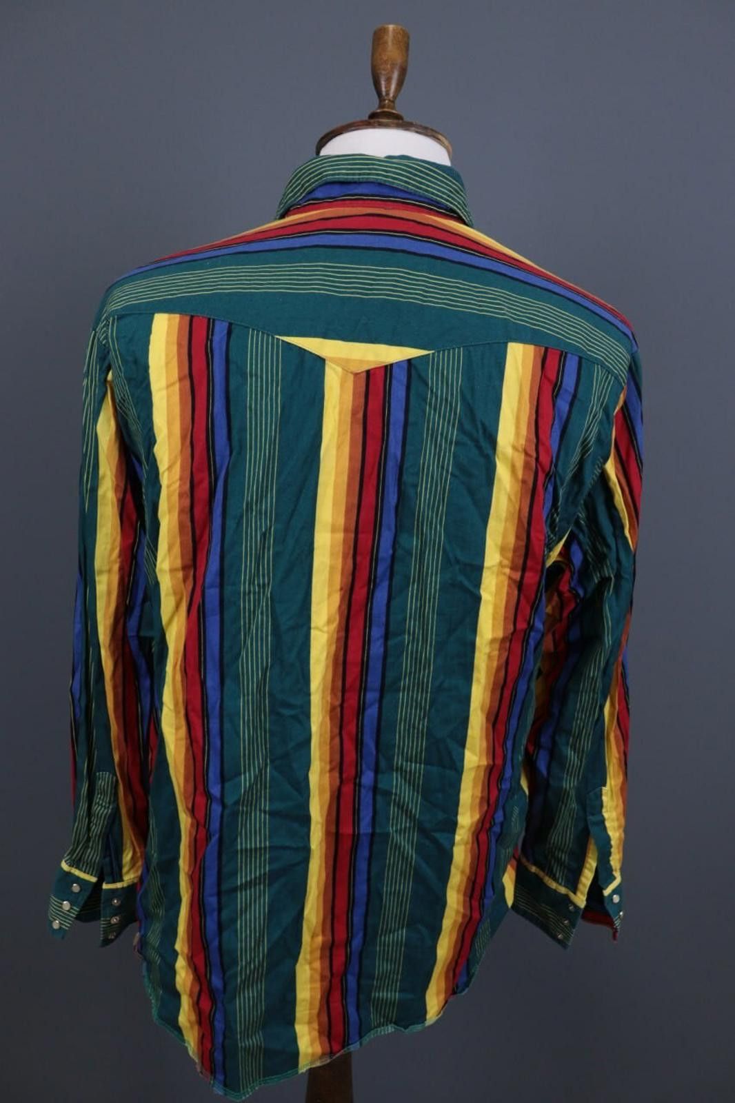 Wrangler Wrangler Multi Striped Collar Snap Front Western Shirt Size US M / EU 48-50 / 2 - 8 Thumbnail