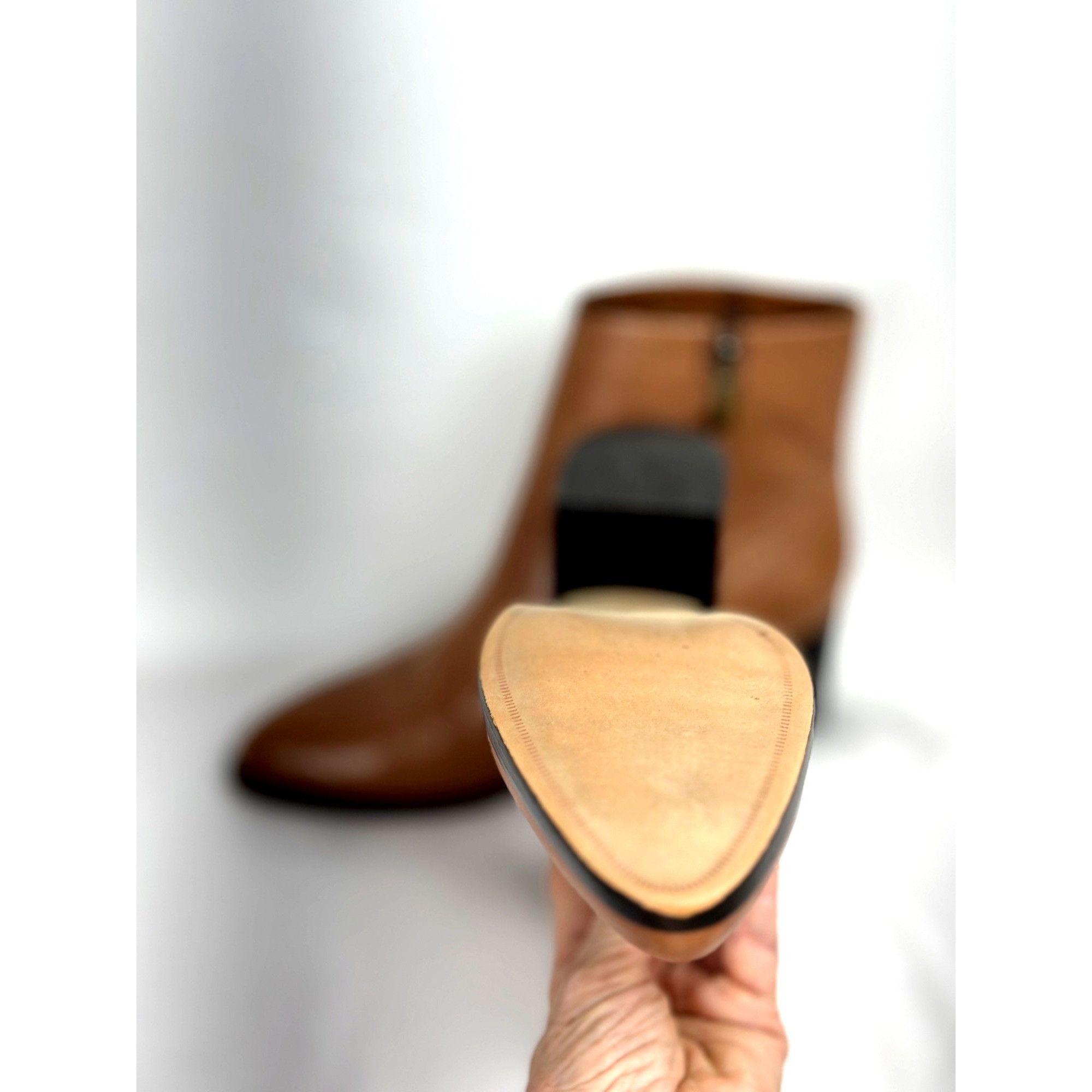 Sam Edelman Sam Edelman Womens Leather Ankle Boots Size 8 Tan With Block Size US 8 / IT 38 - 6 Thumbnail