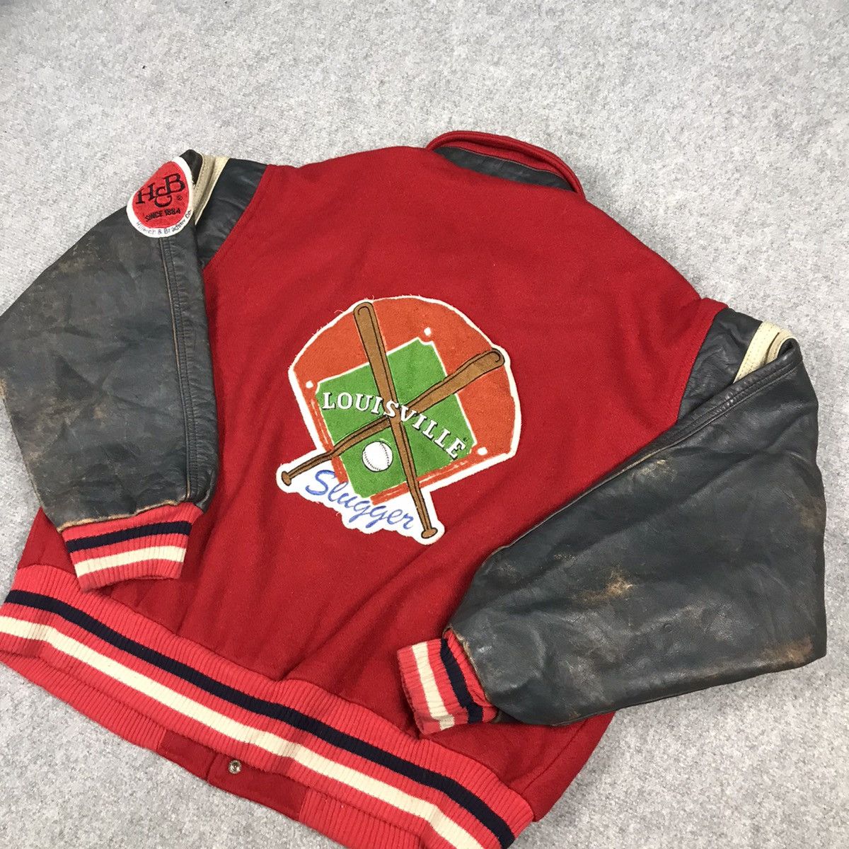 Vintage OG LOUISVILLE SLUGGER BASEBALL VARSITY JACKET Size US L / EU 52-54 / 3 - 9 Thumbnail