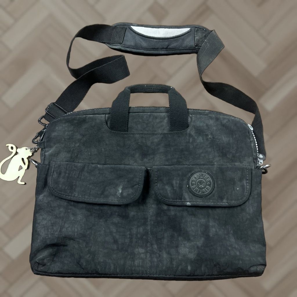Vintage Kipling Black Nylon Laptop Messenger Bag Size ONE SIZE - 1 Thumbnail