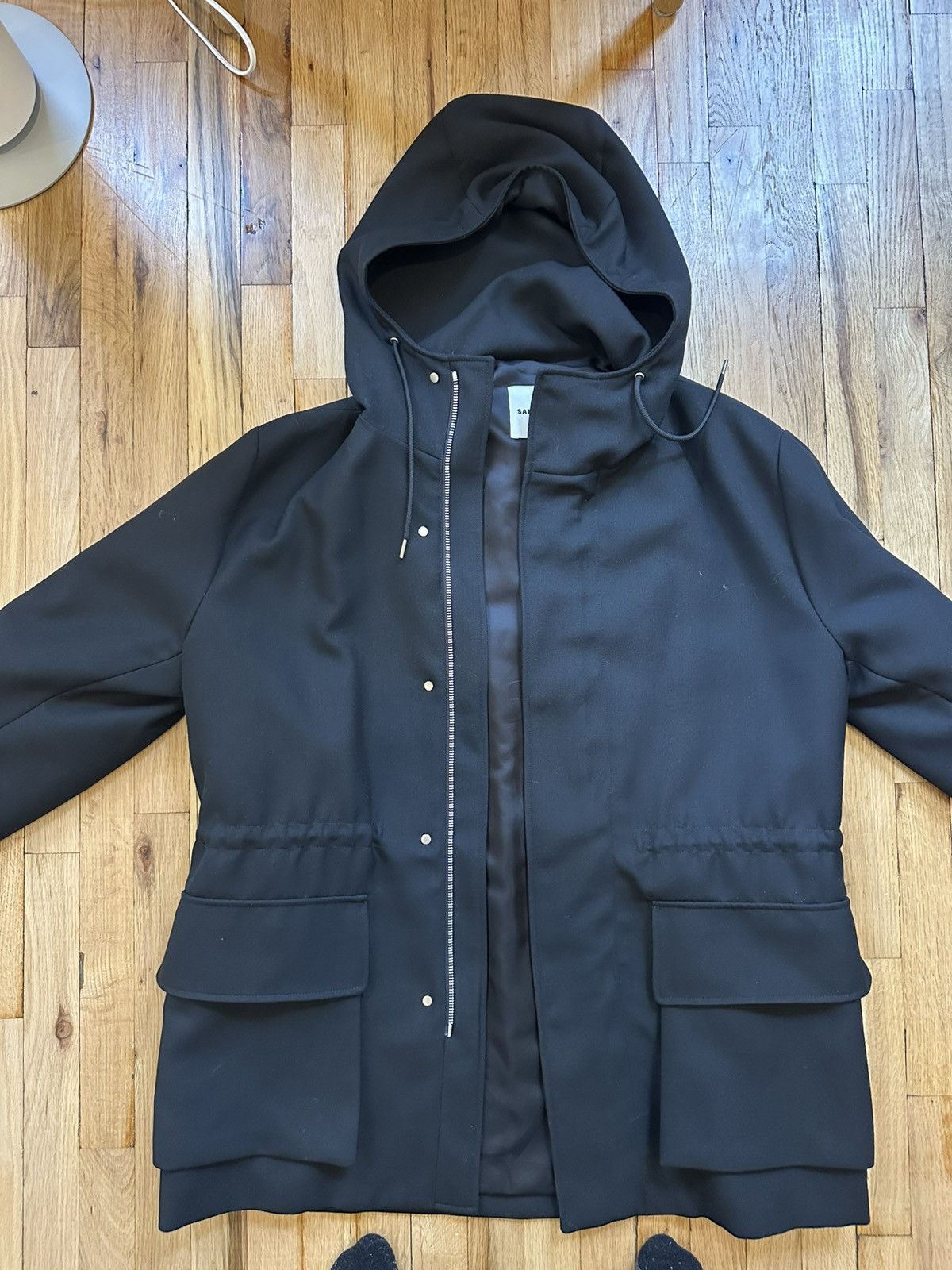 Sandro Sandro Black Parka Size US L / EU 52-54 / 3 - 2 Thumbnail