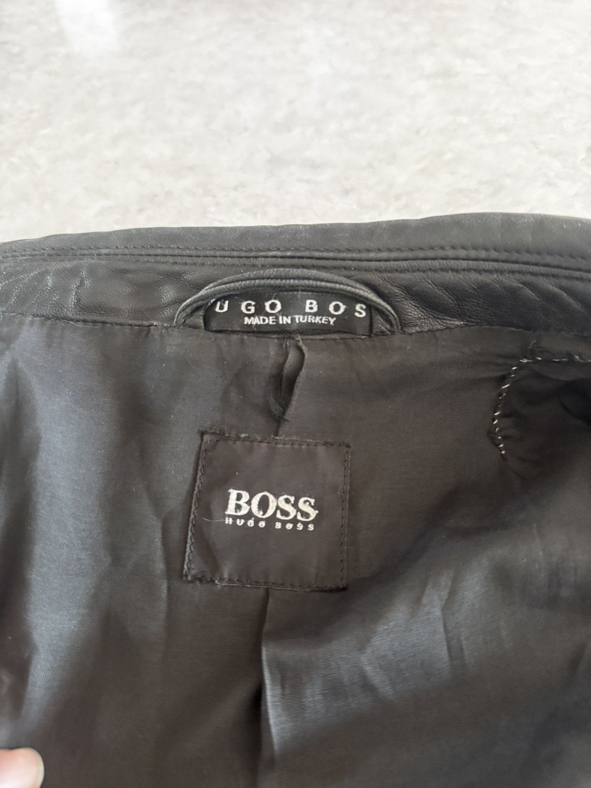 Hugo Boss Hugo Boss 3-Button Lambskin Leather Blazer Jacket (46R) Size US XL / EU 56 / 4 - 9 Thumbnail