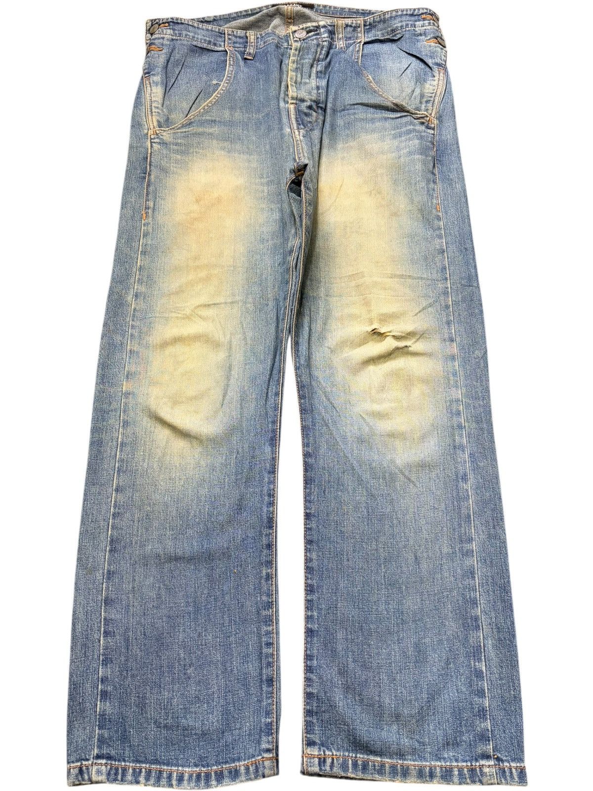 CABANE de ZUCCa Vintage Cabane de Zucca Mud Wash Distressed Jeans Size US 34 / EU 50 - 1 Thumbnail