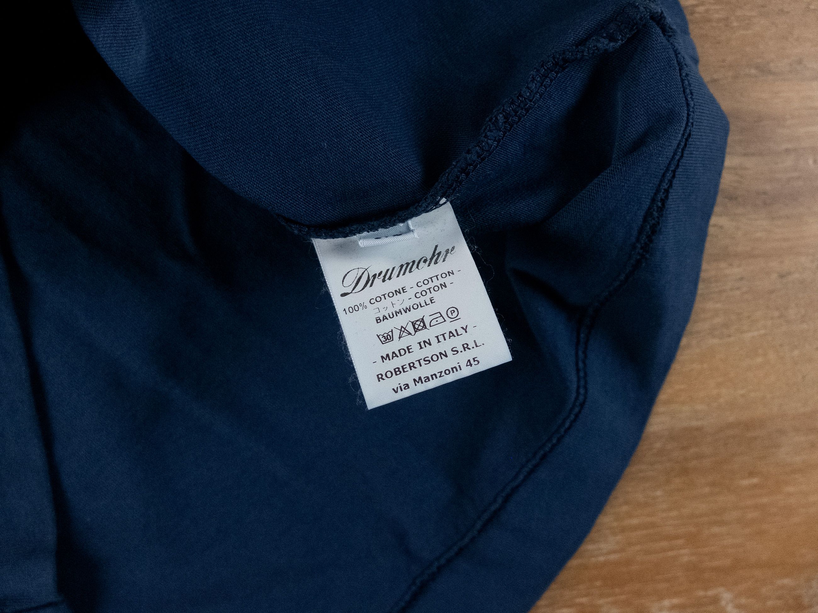 Drumohr DRUMOHR blue logo print cotton t-shirt Size Medium Size US M / EU 48-50 / 2 - 7 Thumbnail