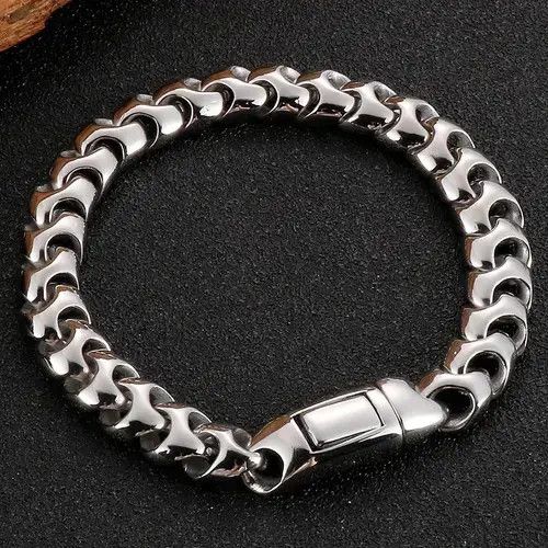 Jewelry 9MM Wide Curb Link Chain Man Bracelet Size ONE SIZE - 4 Thumbnail