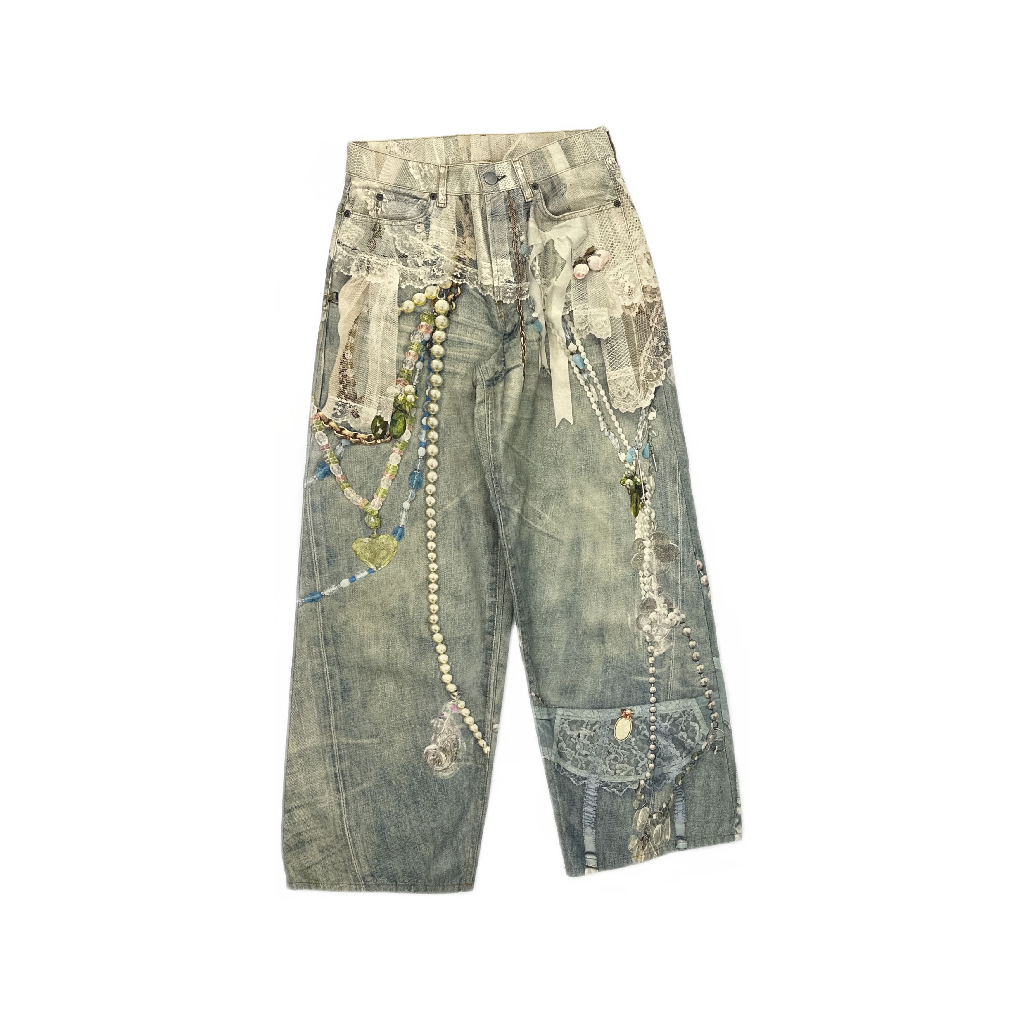 Acne Studios Acne Studios 1981 Embellished Denim Jeans Size 28 Size US 28 / EU 44 - 1 Thumbnail