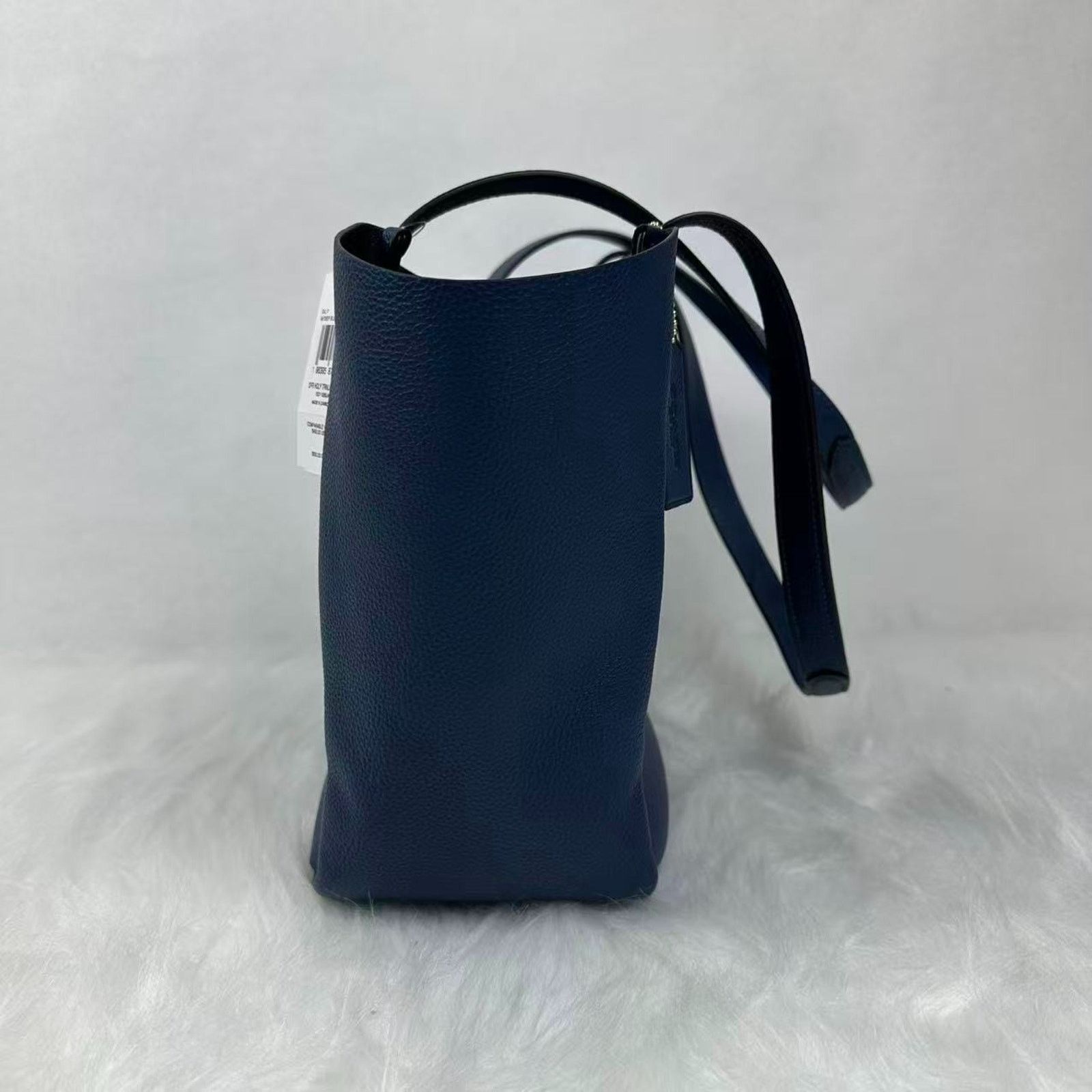 Coach Coach Hadley Turnlock Tote Bag Leather/Gold/Deep Blue CAL17 Size ONE SIZE - 3 Thumbnail