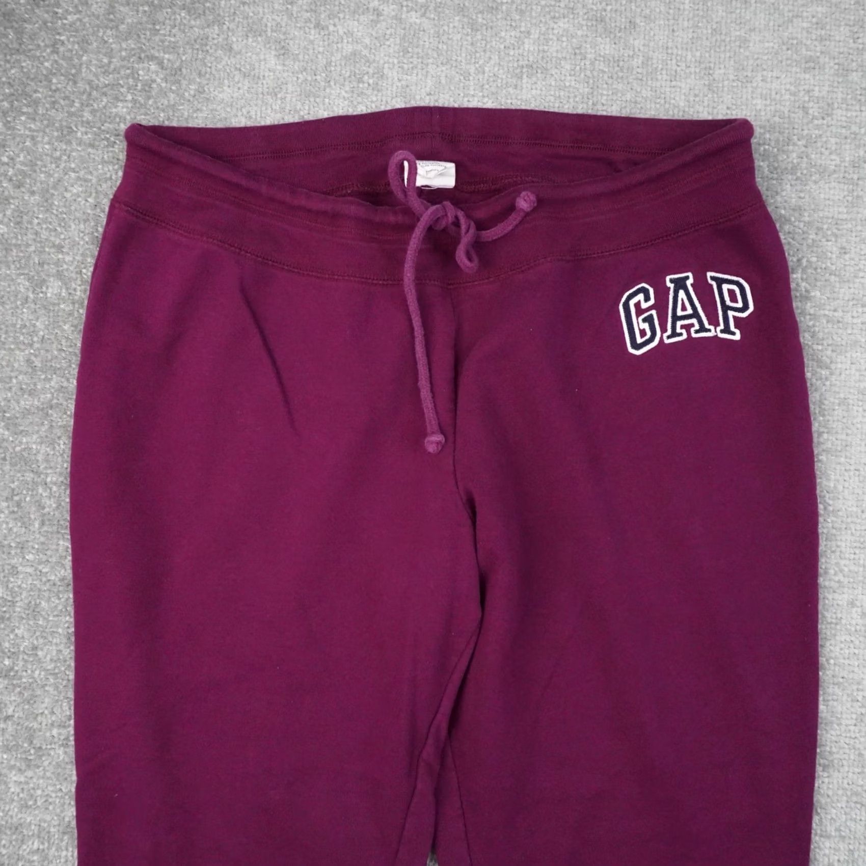 Gap GAP Sweatpants Purple Athletic Drawstring Logo Womens Large 32x28 Regular Tapered Pockets Joggers Size 36" / US 14 / IT 50 - 6 Thumbnail