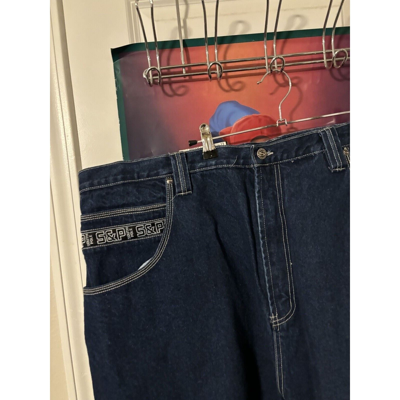 Southpole southpole jean shorts Sz 50 X 13 Rare SizeY2K Hip Hop Skater Size 28" / US 6 / IT 42 - 4 Thumbnail