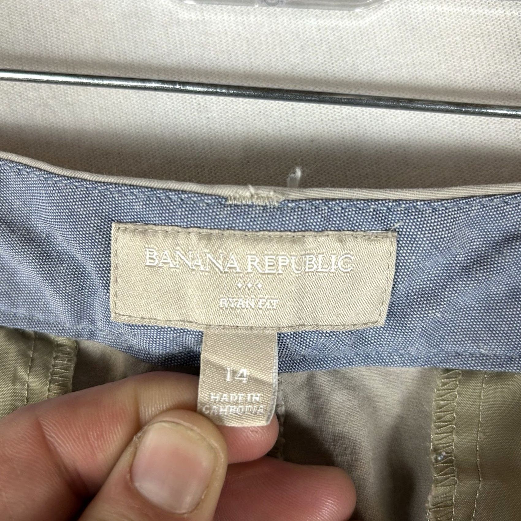 Banana Republic Banana Republic Pants Womens Size 14 Beige Straight Leg Stretch Trouser Shirt? Size 36" / US 14 / IT 50 - 6 Thumbnail
