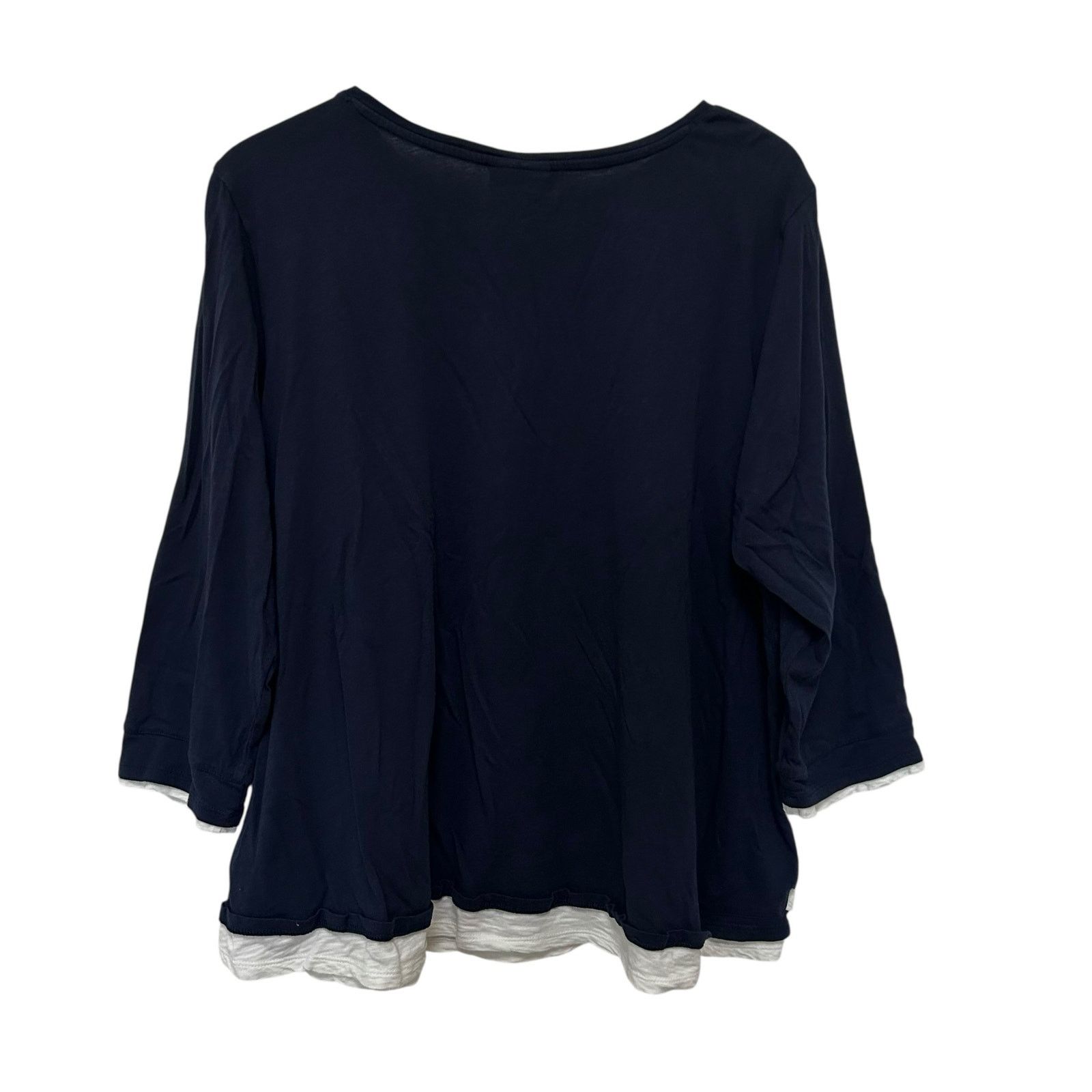 Other J. Jill Blue White Layered Long Sleeve Shirt Sz 2X Size XXL / US 16-18 / IT 52-54 - 4 Thumbnail