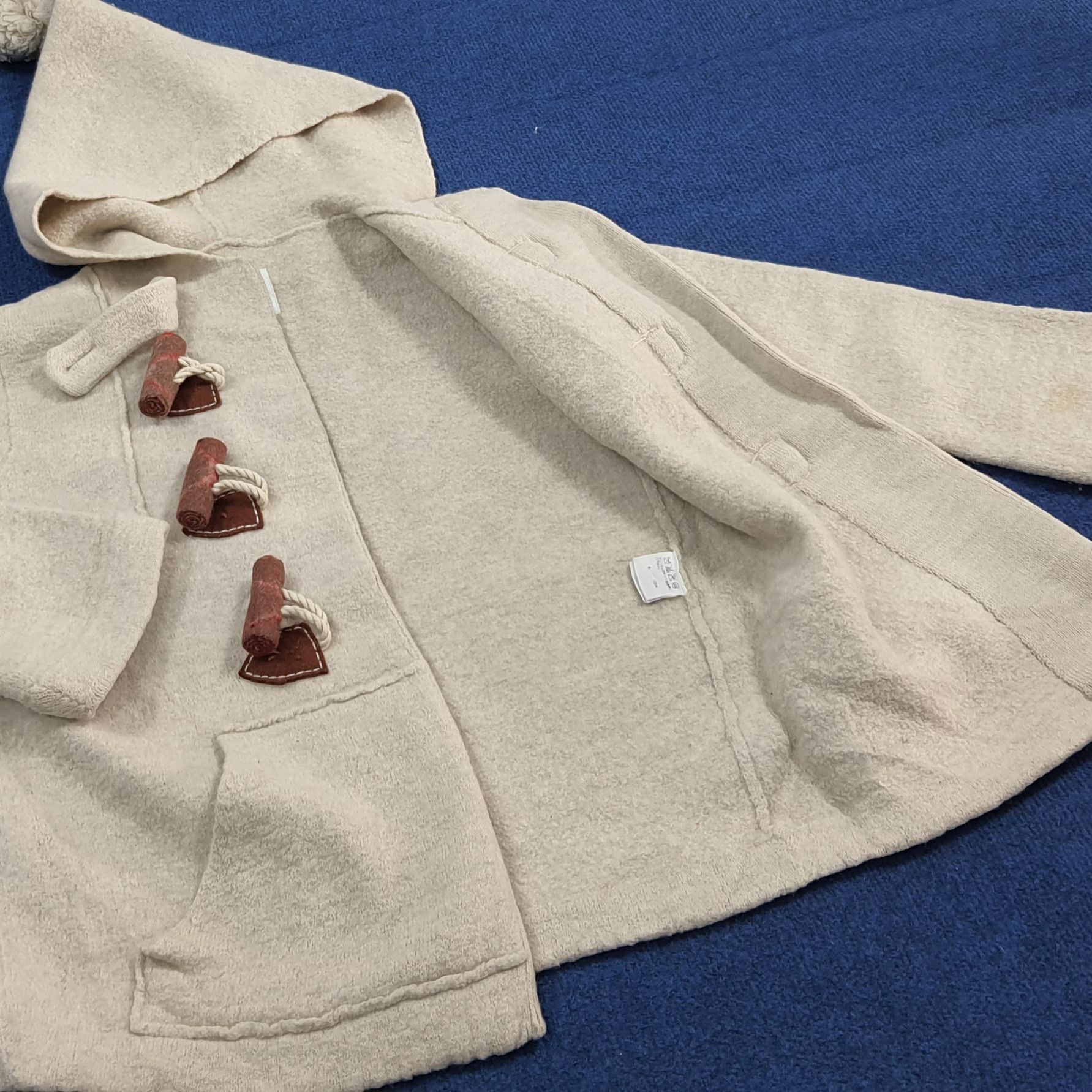 Ne-Net Vintage Né-net Wool Duffle Coat with Pixie Elf Hood C302N24 Size S / US 4 / IT 40 - 5 Thumbnail
