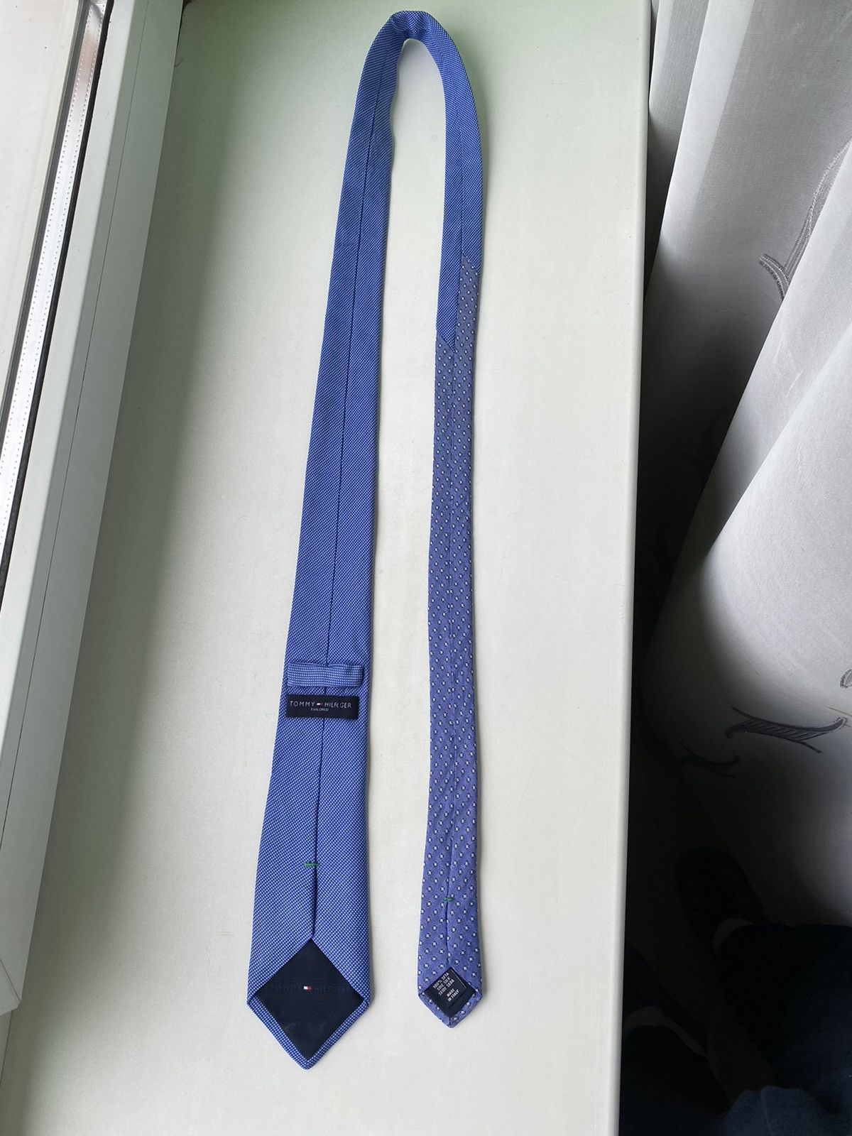 Tommy Hilfiger Tommy Hilfiger navy blue silk necktie with spotted print Size ONE SIZE - 2 Thumbnail