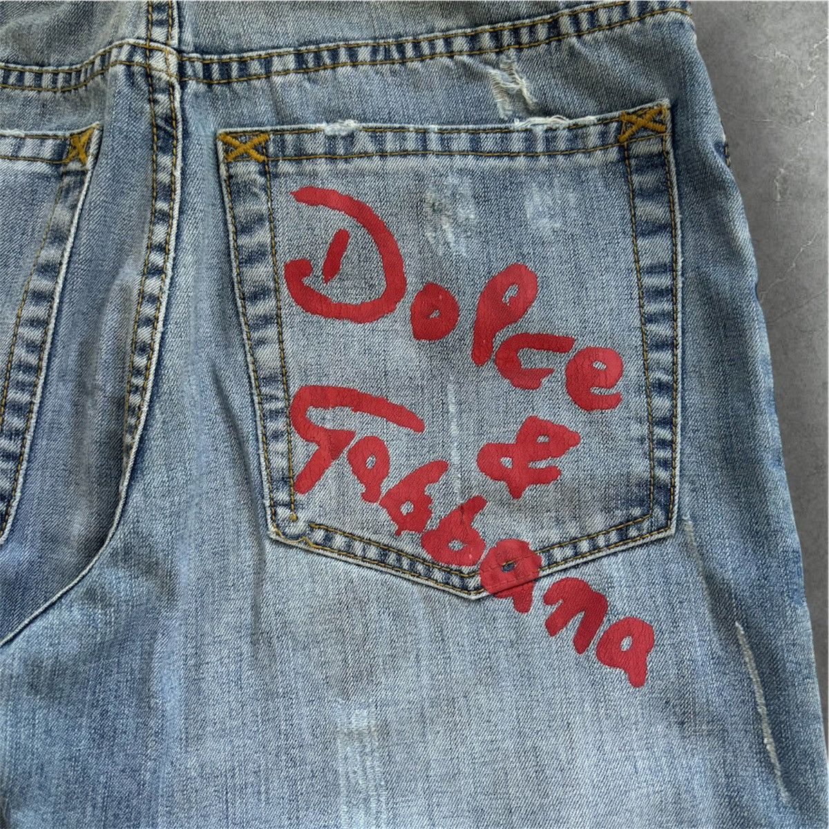 Dolce & Gabbana Dolce & Gabbana Paint Splatter Jeans Size 27" / US 4 / IT 40 - 4 Thumbnail