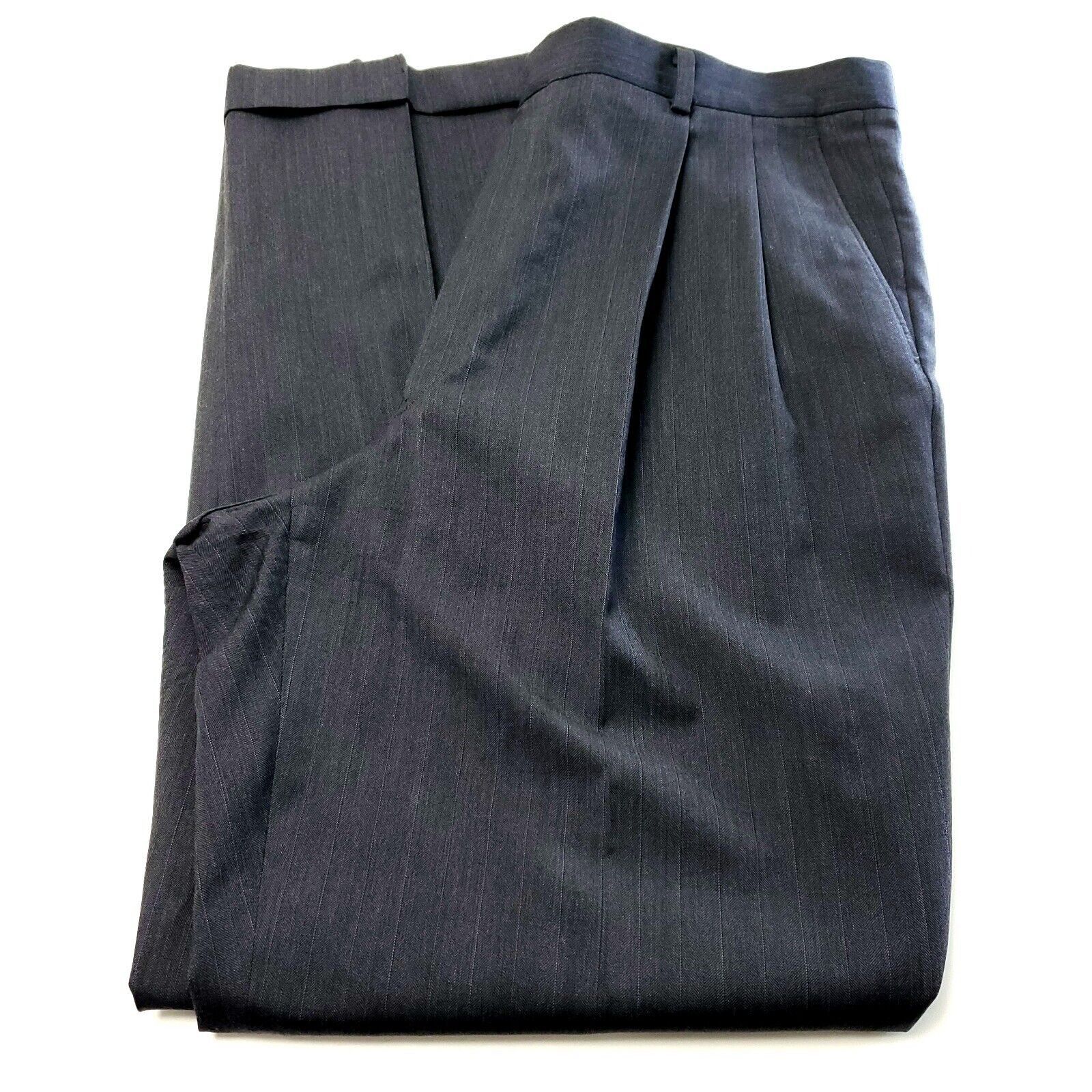 Hickey Freeman Hickey Freeman Wool 2 Button 2 Piece Suit 42R Gray W/ Purple Size 42R - 3 Thumbnail
