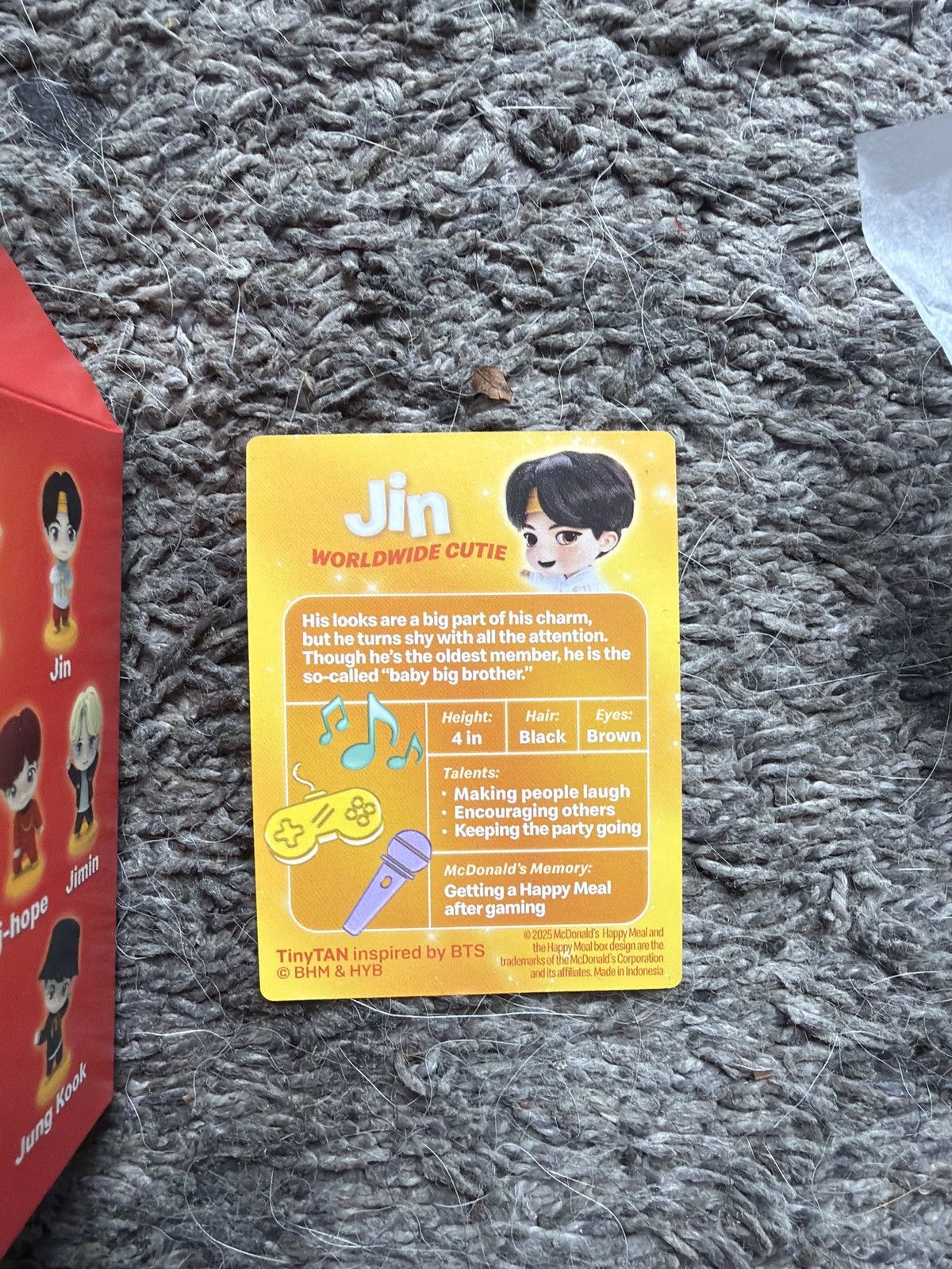 Hypebeast 2025 McDonald’s TinyTAN Jin Figure Size ONE SIZE - 6 Thumbnail
