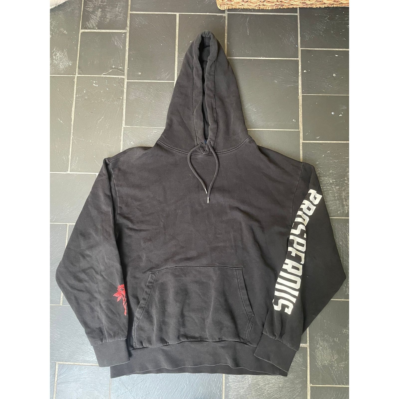H&M Prosperous Graphic Oversized Hoodie Black Red Size US M / EU 48-50 / 2 - 2 Thumbnail