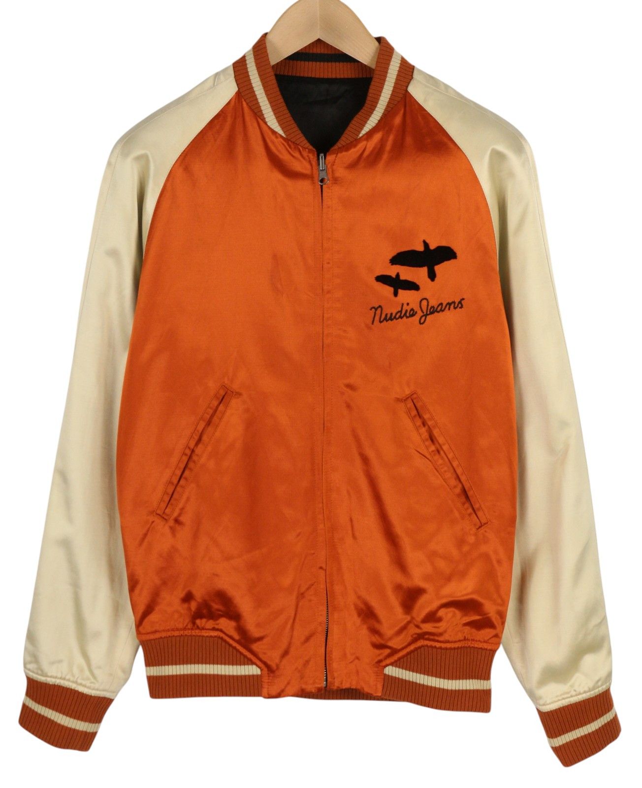 M Reversible Bomber Shiny Look Full Zip Jacket 83698