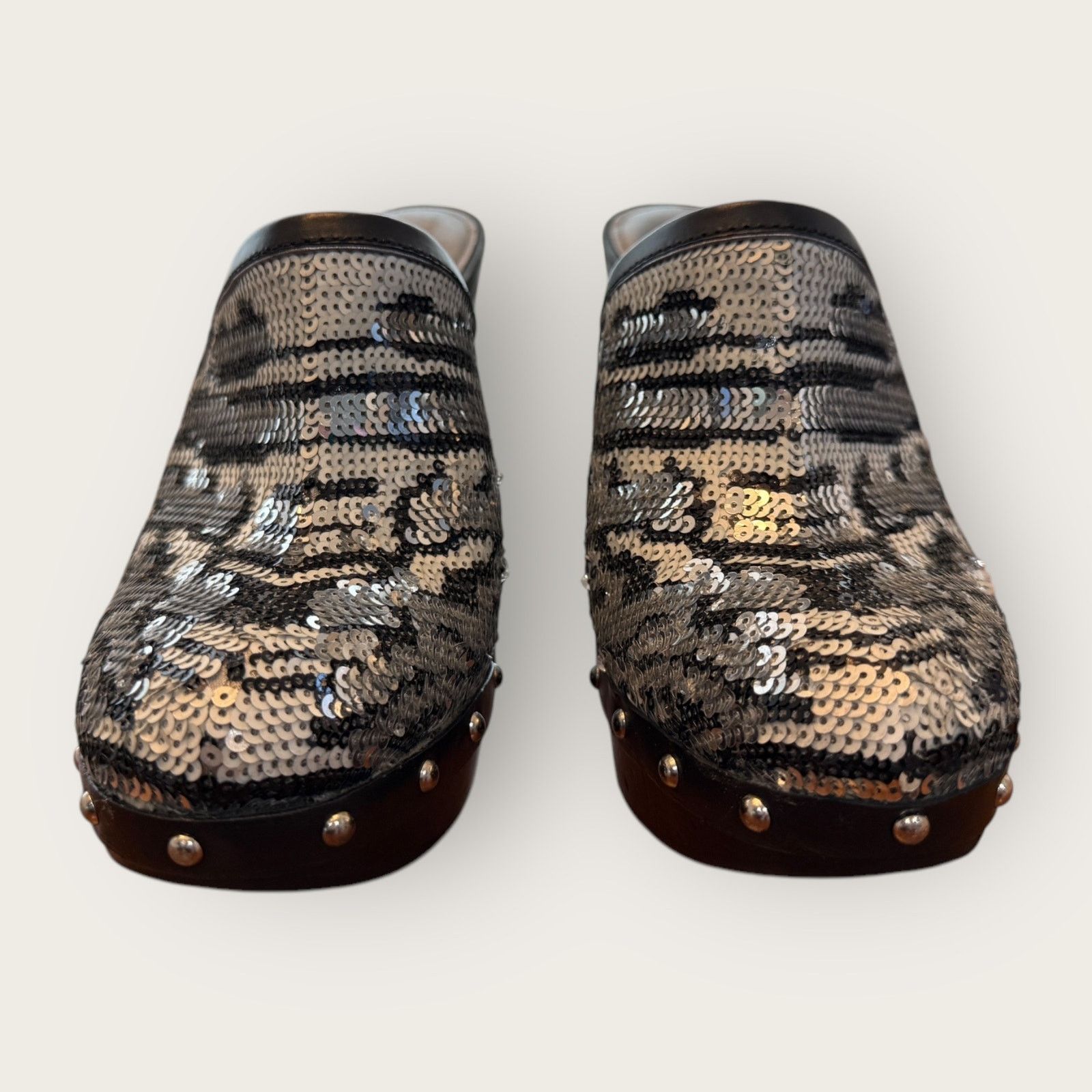 Coach Vintage Coach Bacall Leopard Sequin Platform Clogs Size US 8 / IT 38 - 5 Thumbnail