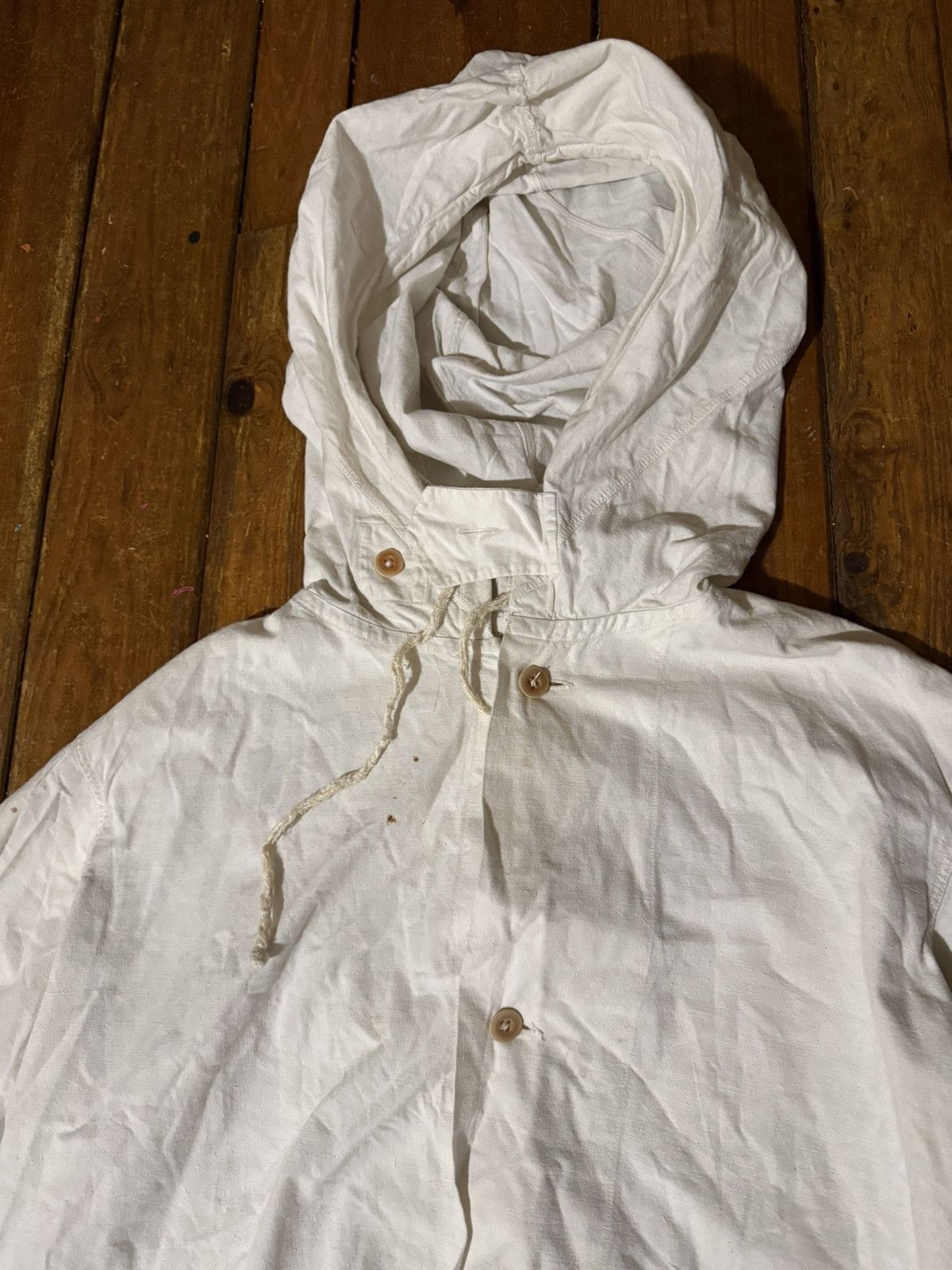Other 1940 VINTAGE SWEDISH MADE SNOW CAMO SMOCK Size US L / EU 52-54 / 3 - 2 Thumbnail