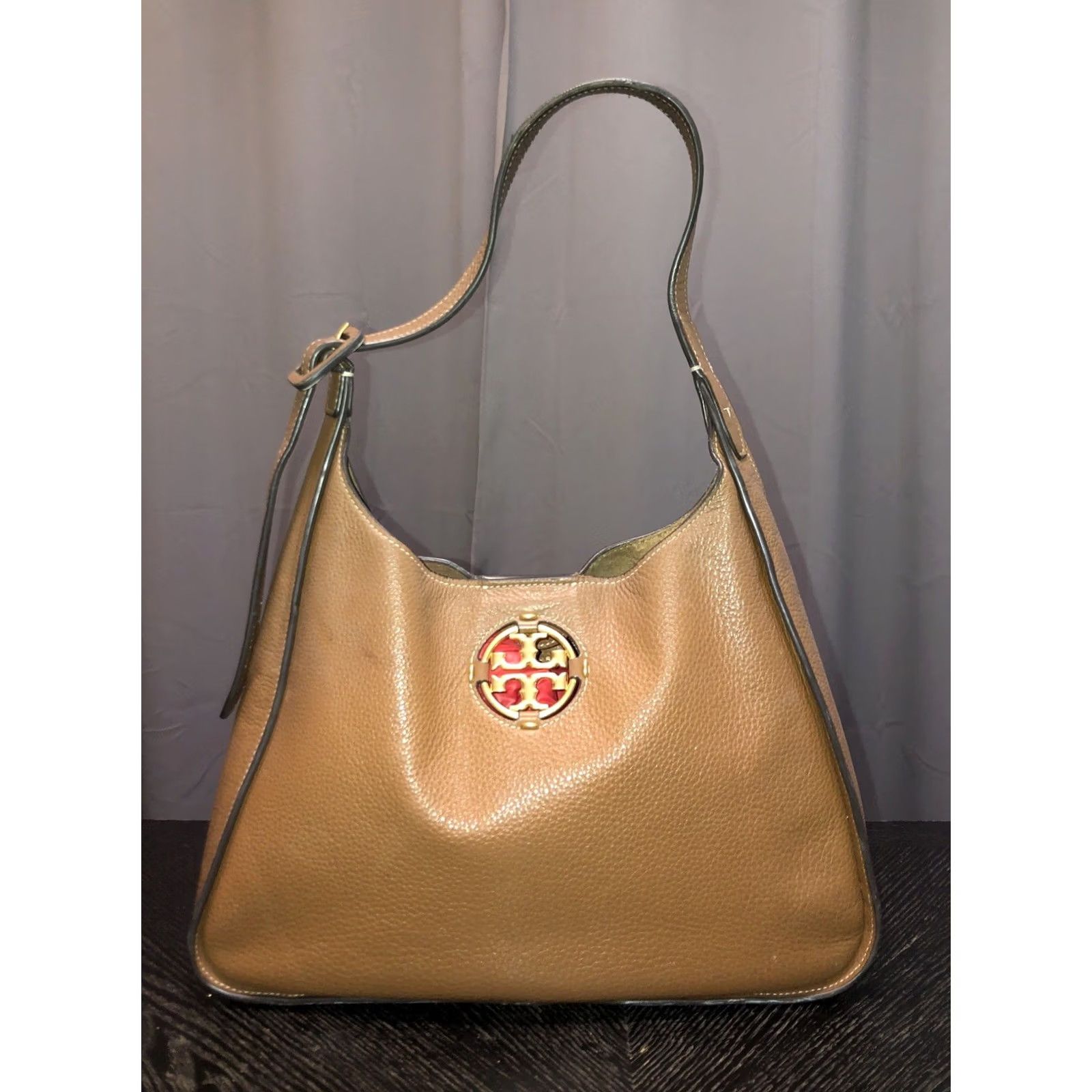 Tory Burch VINTAGE Tory Burch MILLER CLASSIC Shoulder Bag Hobo/Crossbody Bag Brown Light Umber 79324 Womens Medium Size ONE SIZE - 2 Thumbnail