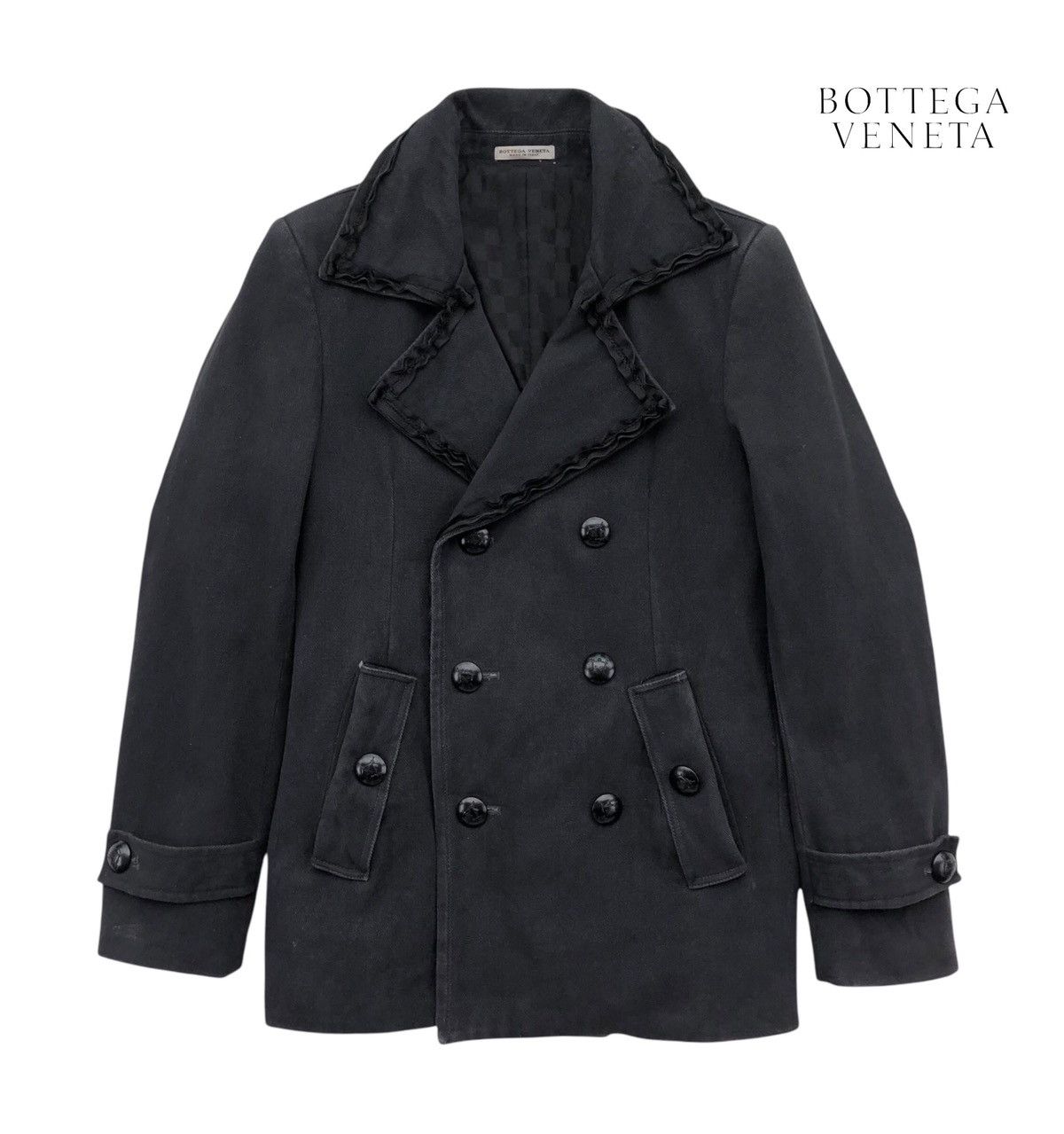 Bottega Veneta Bottega Veneta Double Breasted Cotton/Silk Coat Jacket Size US M / EU 48-50 / 2 - 4 Thumbnail