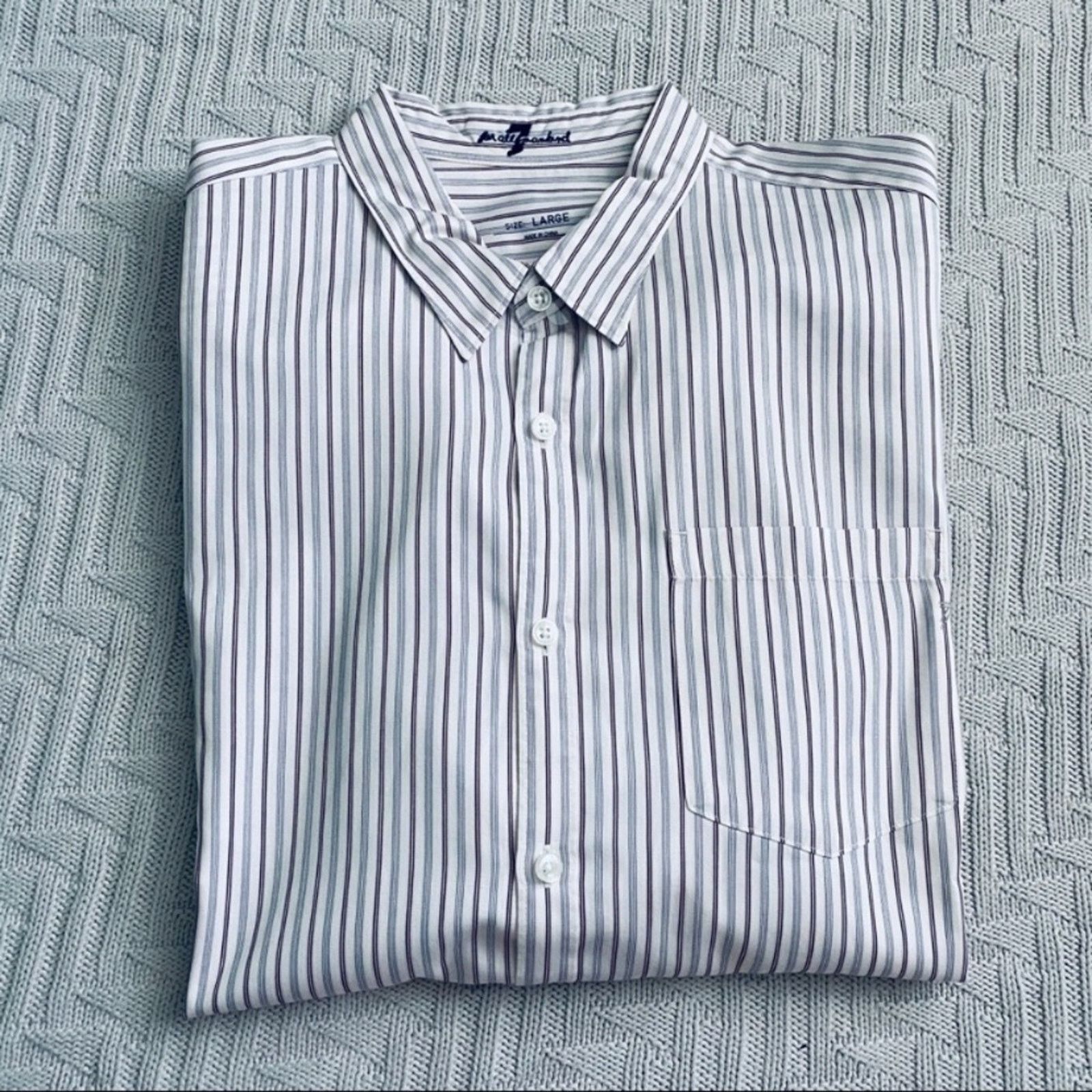 7 For All Mankind 7FAM pink/maroon striped button down Size US L / EU 52-54 / 3 - 1 Thumbnail