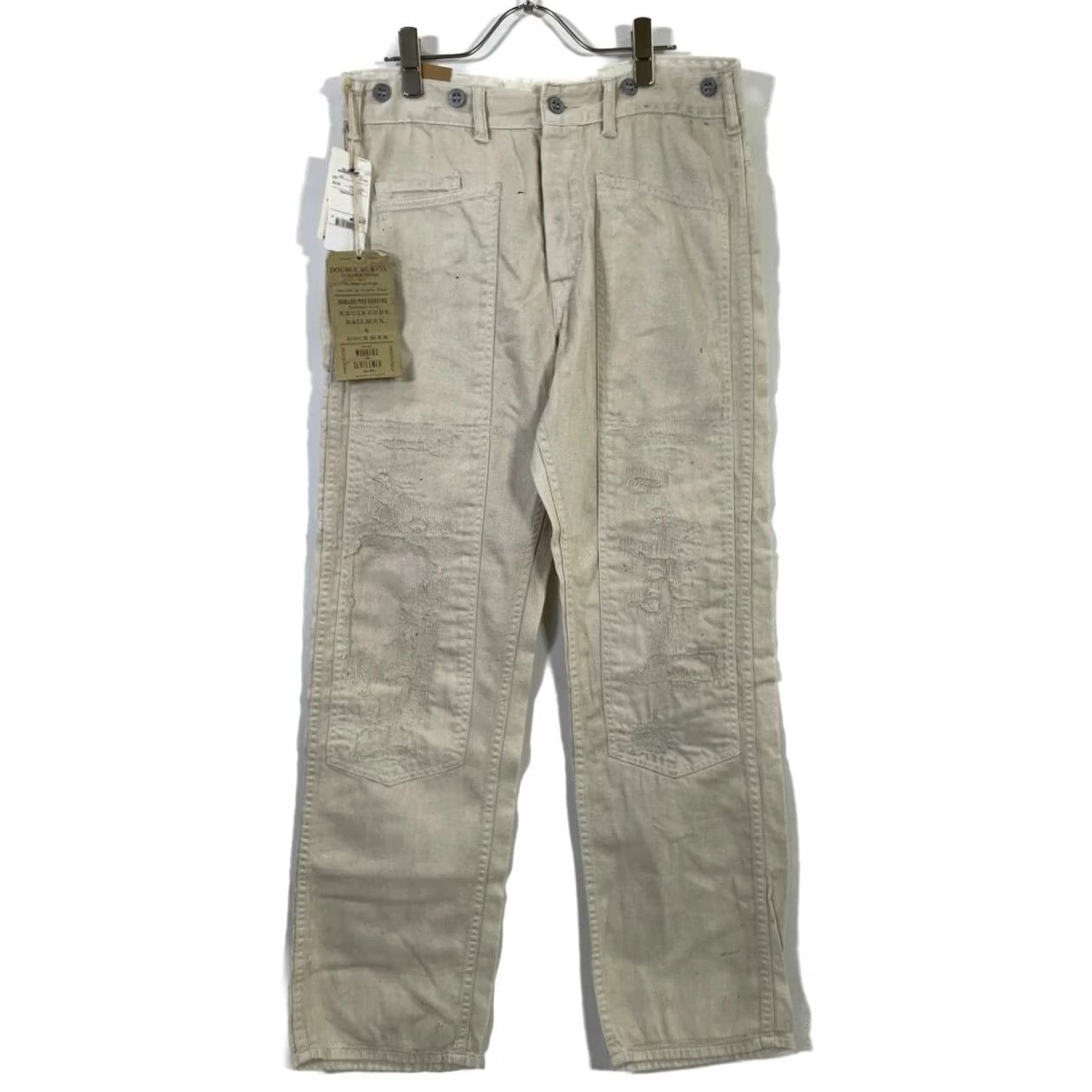 Ralph Lauren RRL Ralph Lauren Carpenter Pants Size 30×30 Ivory Engineer Fit Repaired Men's Size US 30 / EU 46 - 2 Thumbnail
