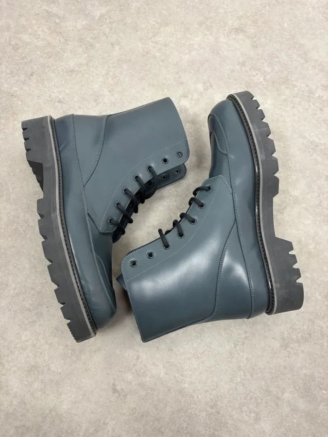 Louis Vuitton Louis Vuitton Night Blue Sample Leather Boots by Virgil Abloh Size US 10.5 / EU 43-44 - 6 Thumbnail