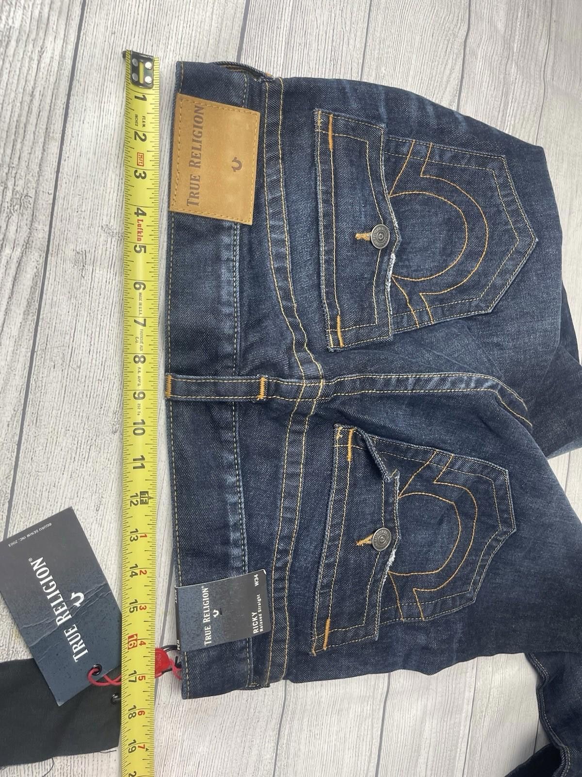 True Religion NWT True Religion Men’s 33 Ricky Relaxed Straight Jeans Size US 33 - 7 Thumbnail