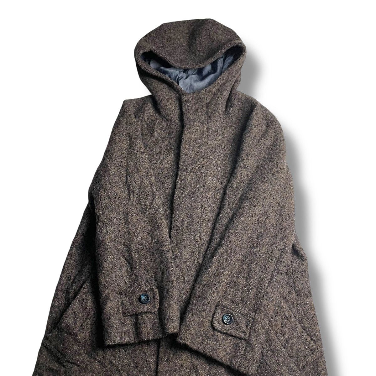 Issey Miyake 🇯🇵 VINTAGE HAI SPORTING GEAR WOOL LONG COAT JACKET Size US M / EU 48-50 / 2 - 5 Thumbnail