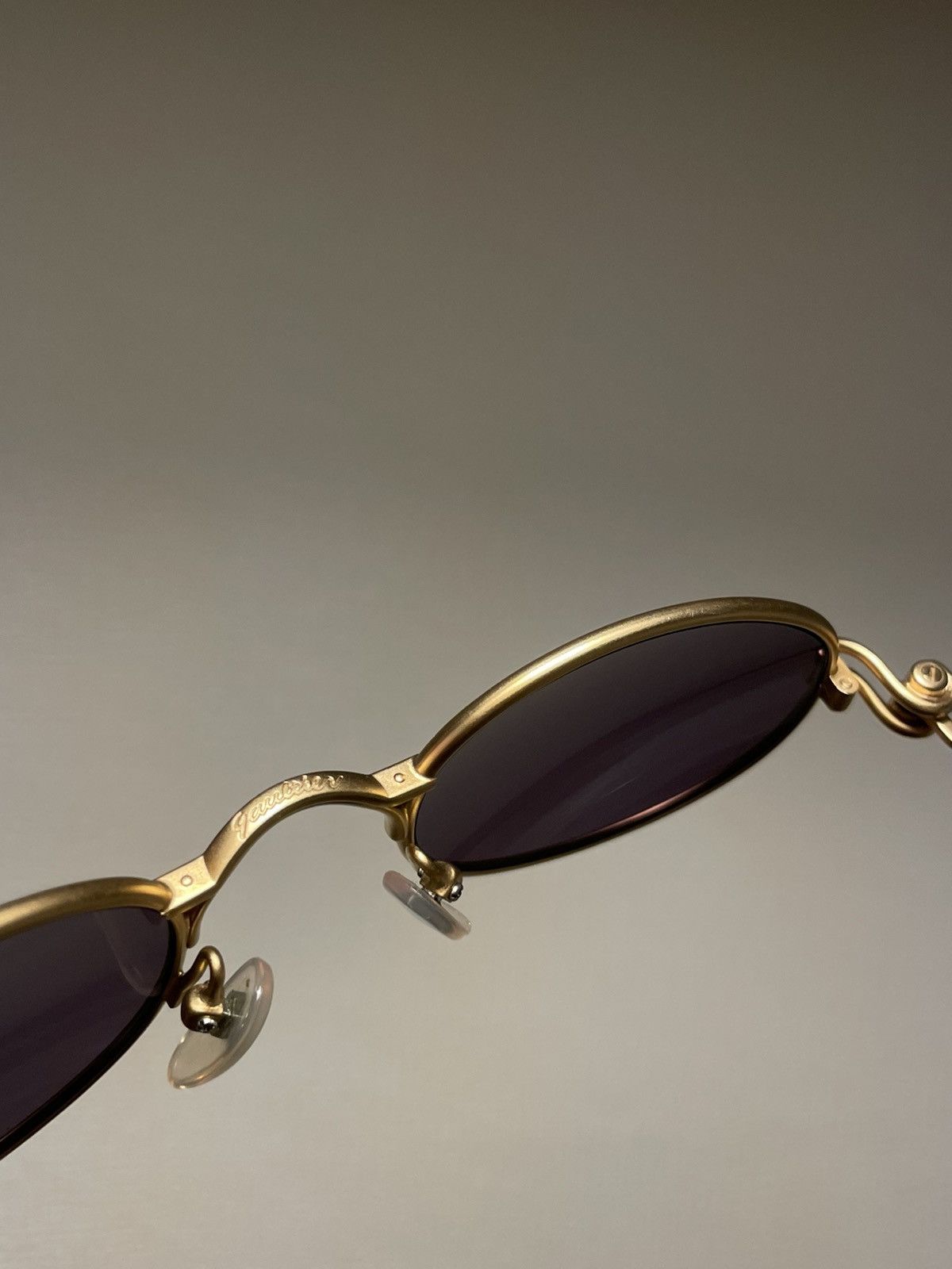 Jean Paul Gaultier Jean Paul Gaultier OVAL SUNGLASSES STEAM PUNK VINTAGE Size ONE SIZE - 7 Thumbnail