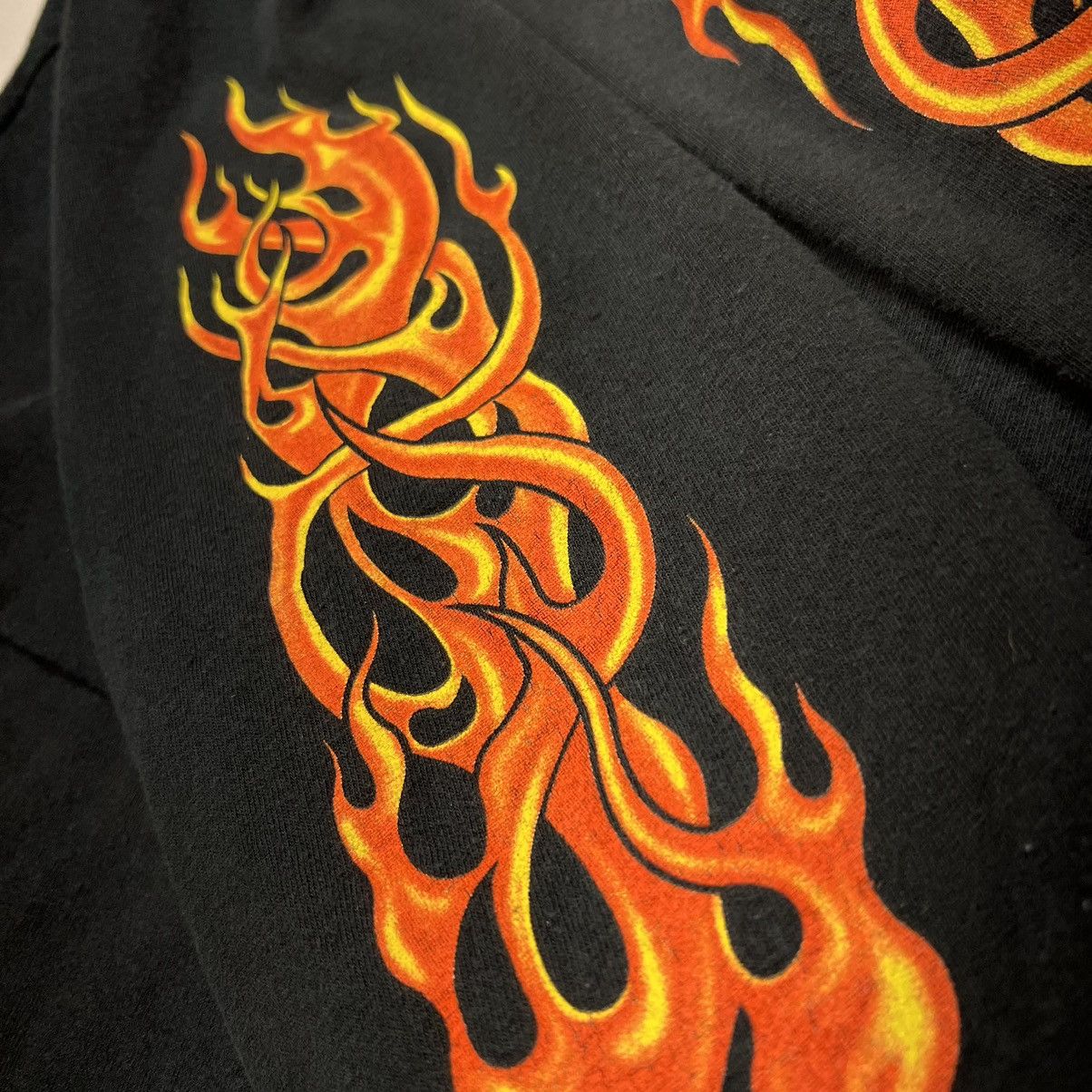 Delta × Vintage Daytona Beach Bike Tee Shirt Black Long Sleeve Biker Flames Size US XXL / EU 58 / 5 - 11 Thumbnail